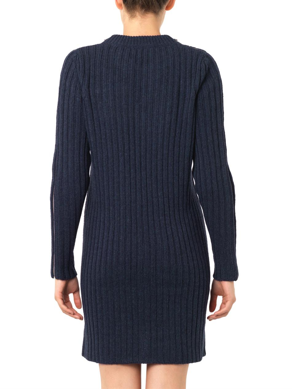 Lyst See By Chloé Cable Knit Sweater Dress In Blue Gallery