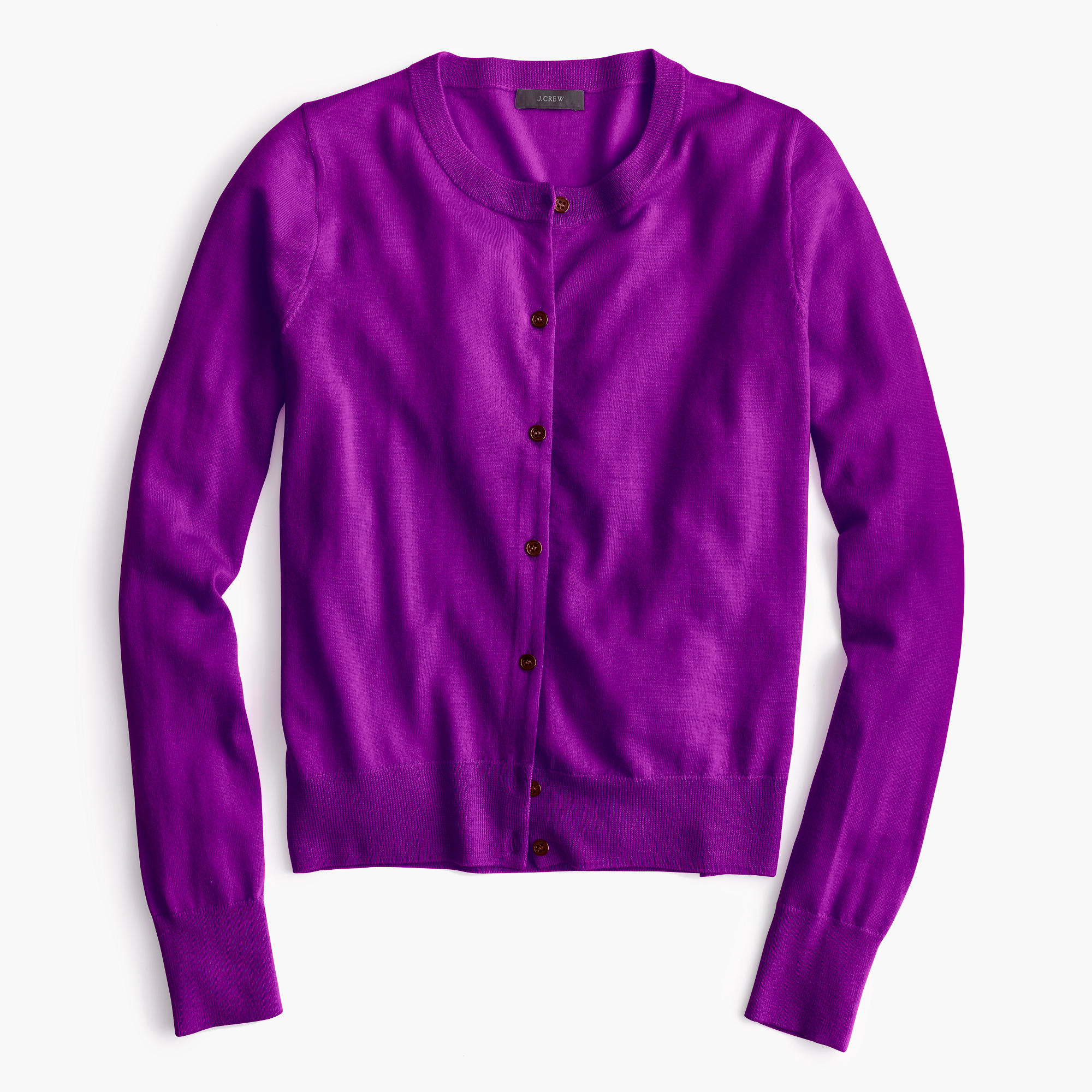 J crew Lightweight Wool Jackie Cardigan  Sweater in Purple  