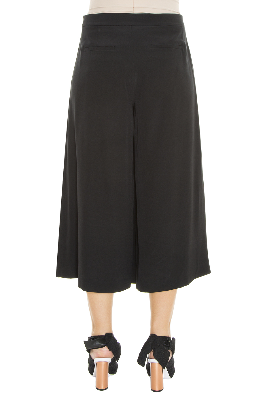 Lyst - Tibi Silk Culottes in Black