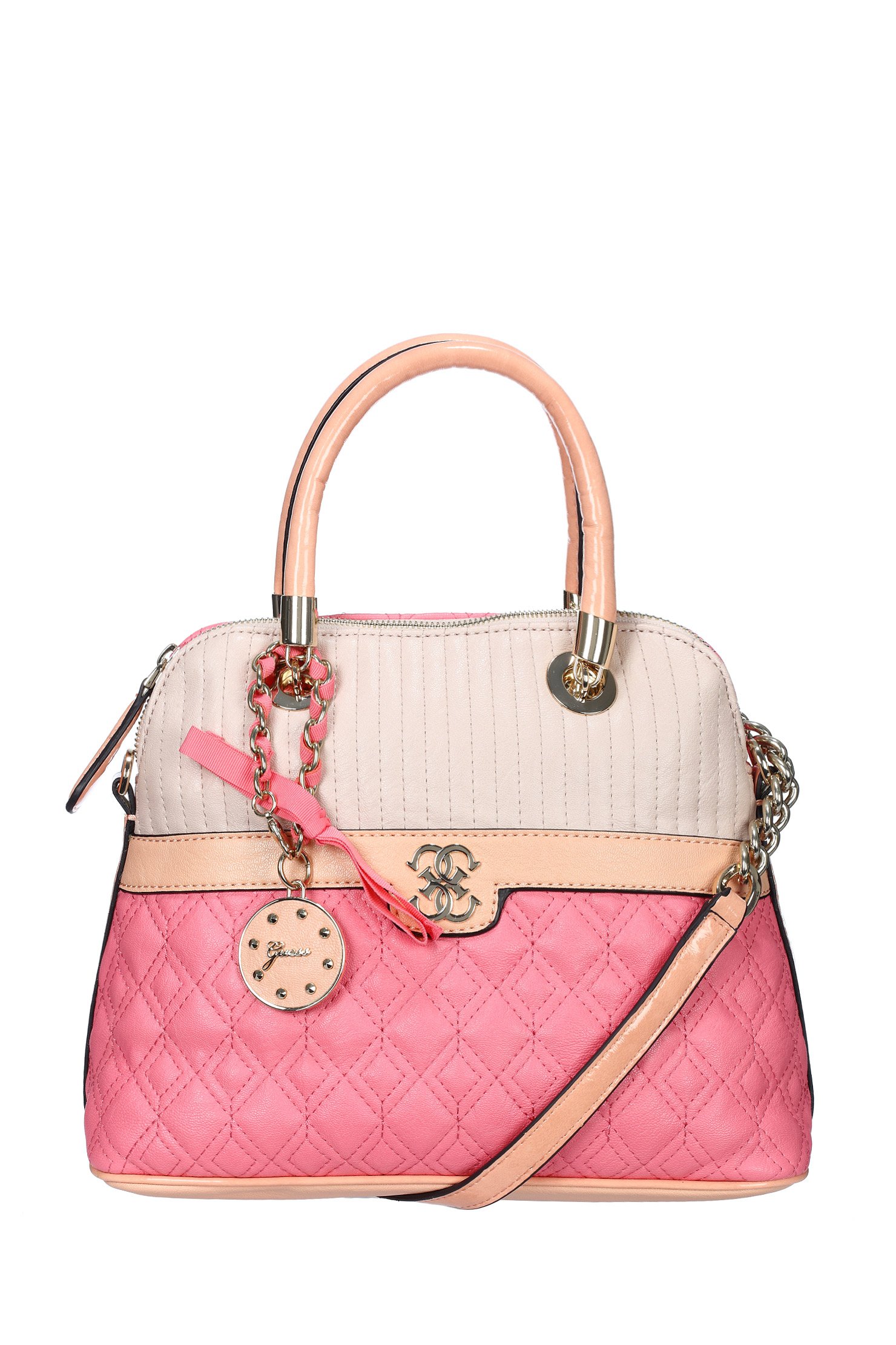 guess suitcase pink