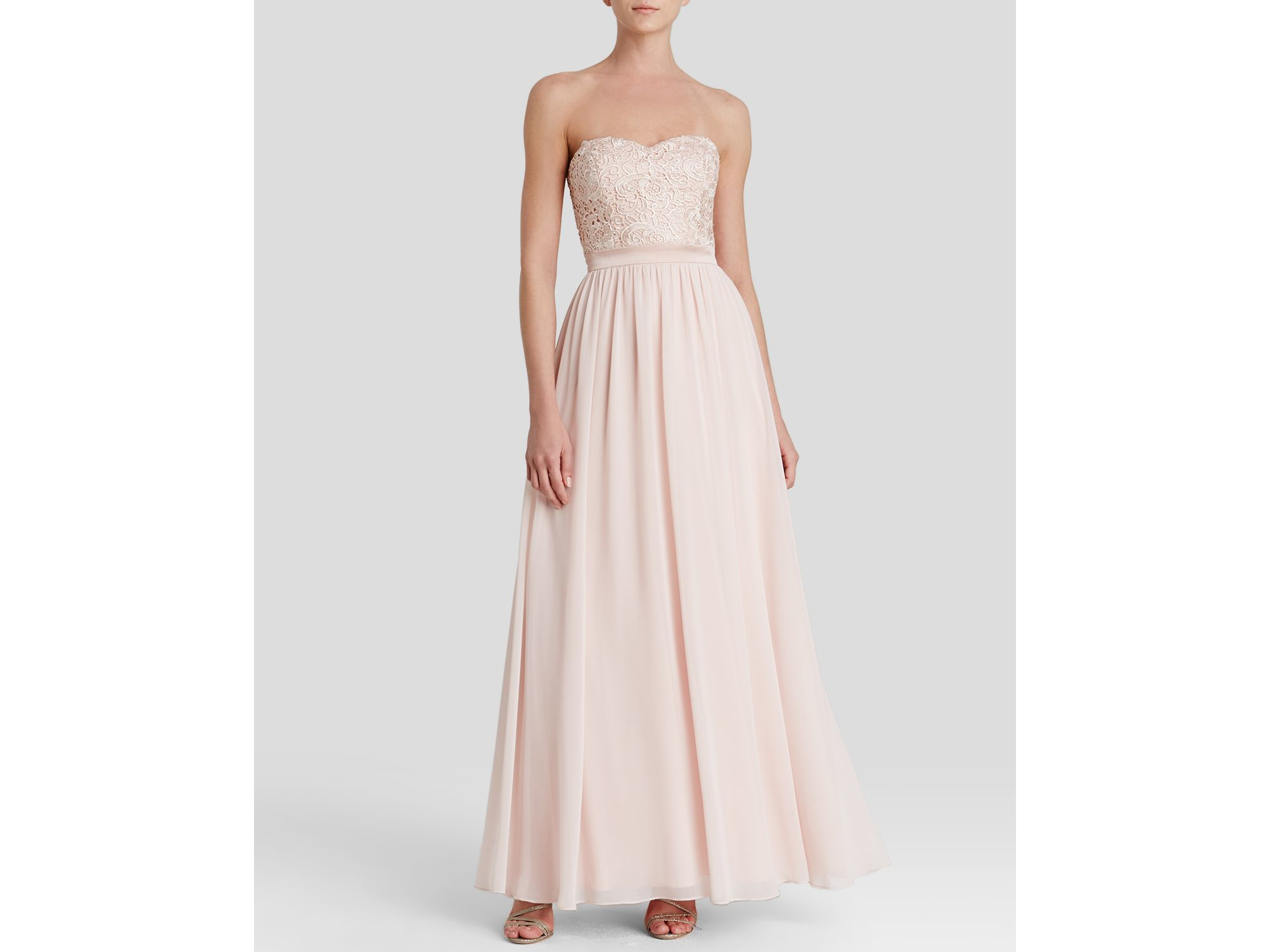 aidan mattox strapless gown