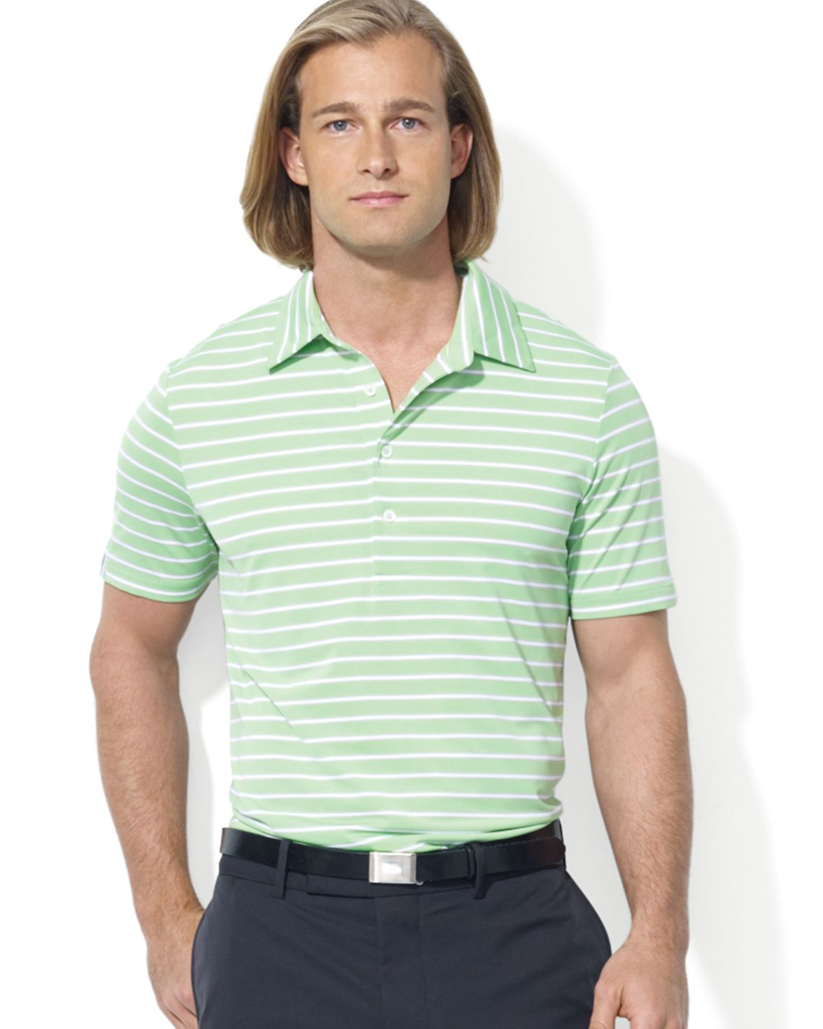 Ralph Lauren Polo Striped Lightweight Airflow Classic Fit Polo in White ...