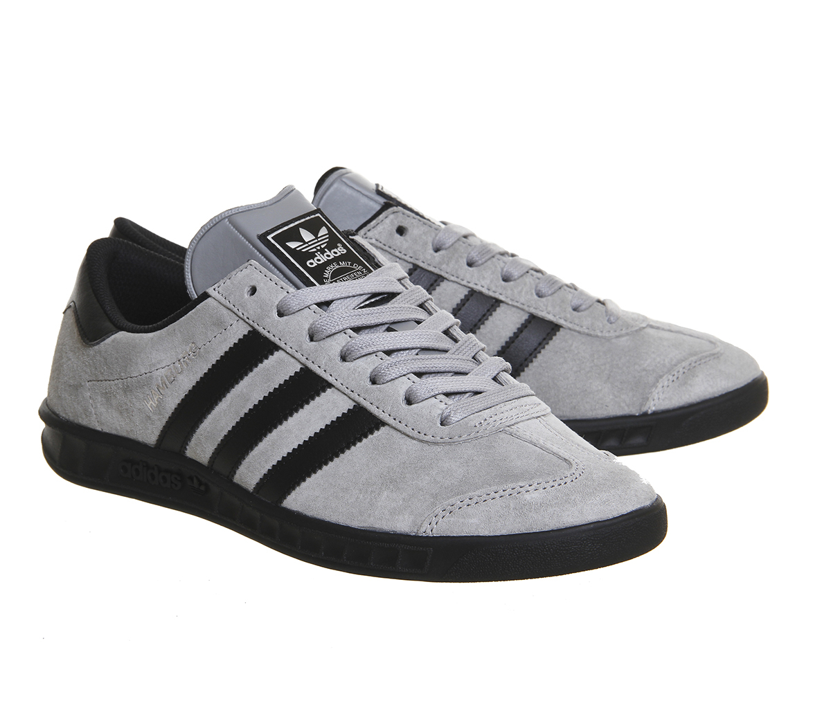 Lyst - Adidas Originals Hamburg Suede and Leather Low-Top Sneakers in ...