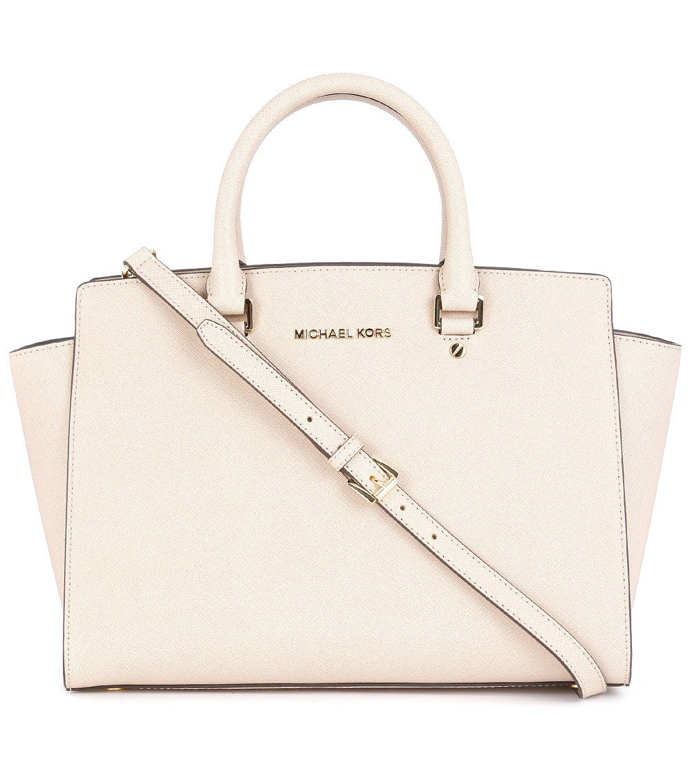 Michael kors Selma Handbag In Blush Pink Saffiano Rleather With ...