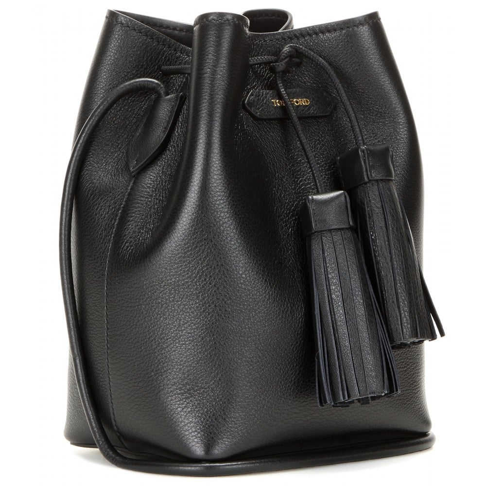 Lyst - Tom Ford Leather Bucket Bag in Black