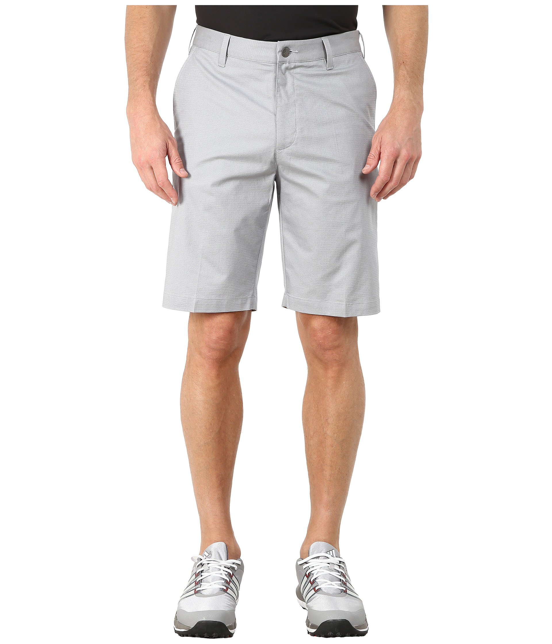 Adidas golf Stretch Horizontal Texture Stripe Shorts in Gray for Men ...