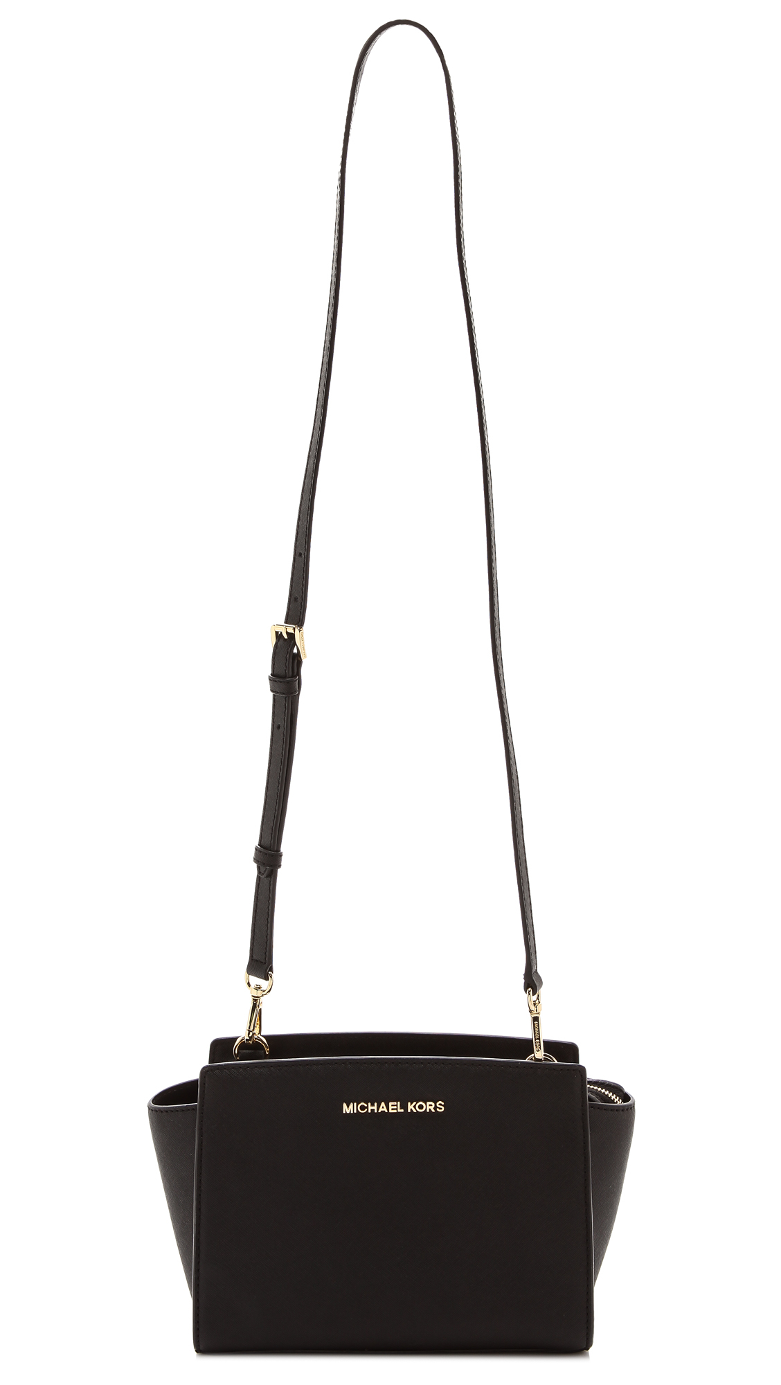 Lyst - Michael Michael Kors Selma Medium Messenger Bag in Black