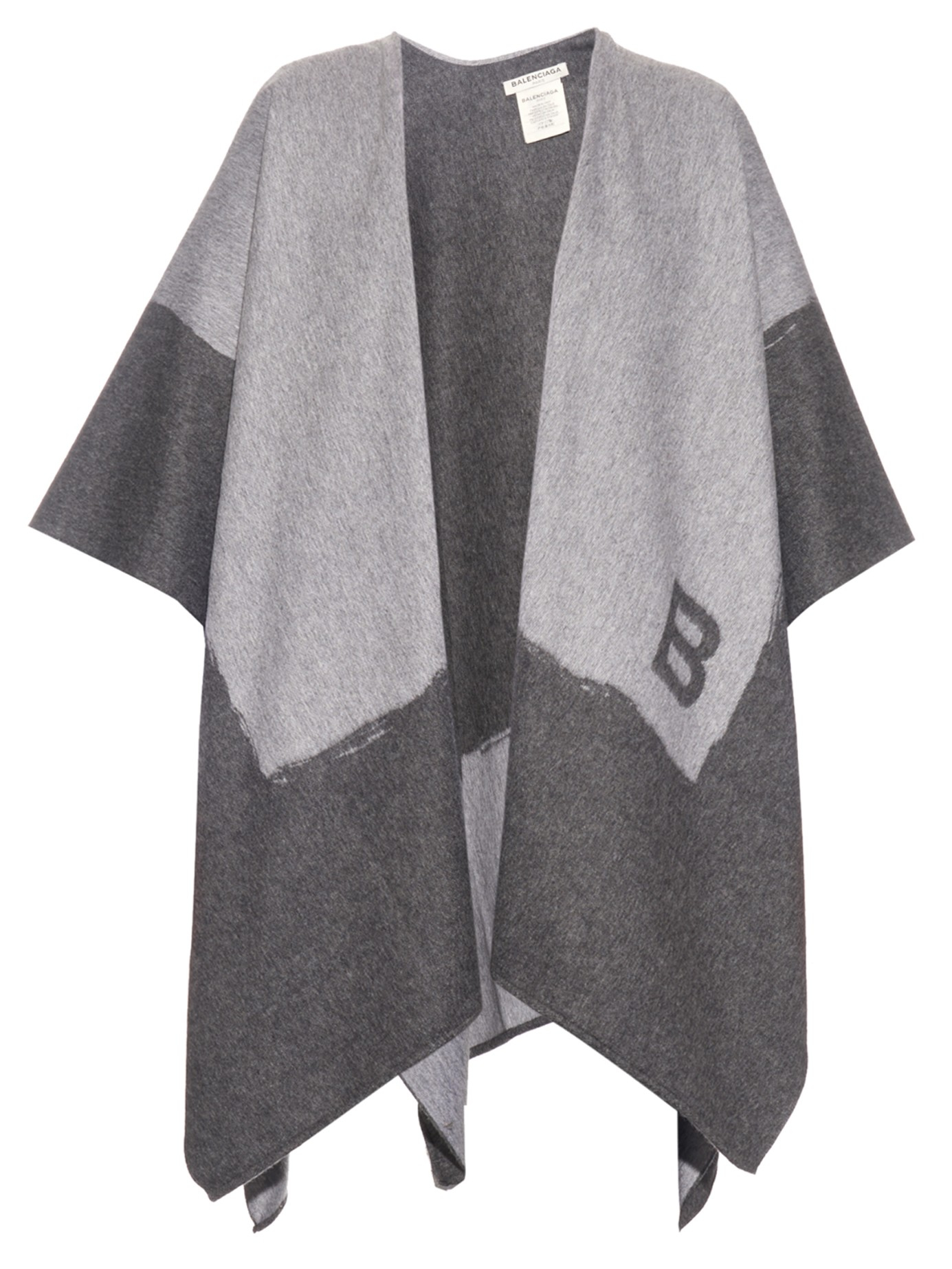 Lyst - Balenciaga Foulard Cashmere And Wool-blend Poncho in Gray
