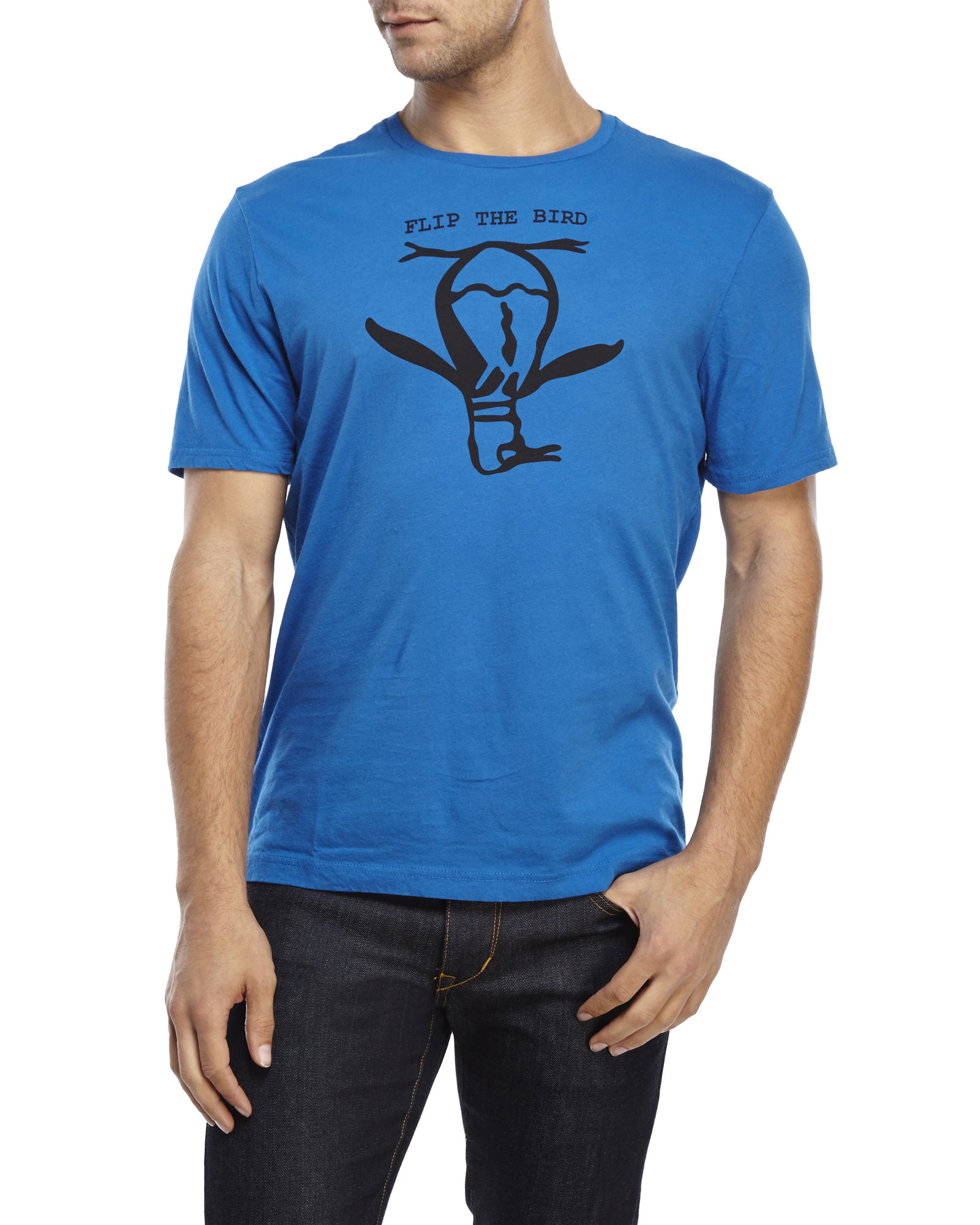 Lyst - Original Penguin Flip The Bird Tee in Blue for Men