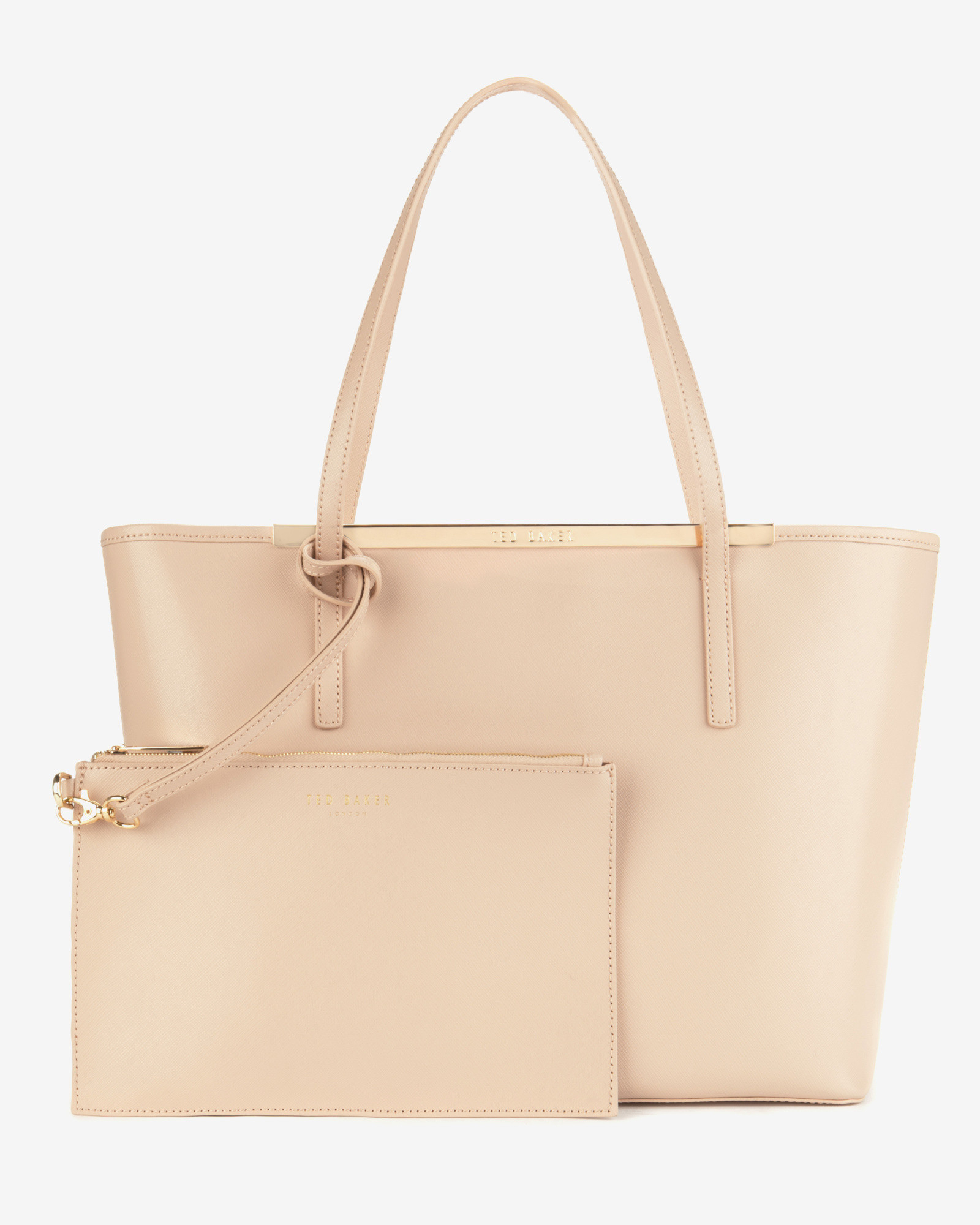 Ted Baker Leather Shopper Bag in Taupe (Natural) Lyst