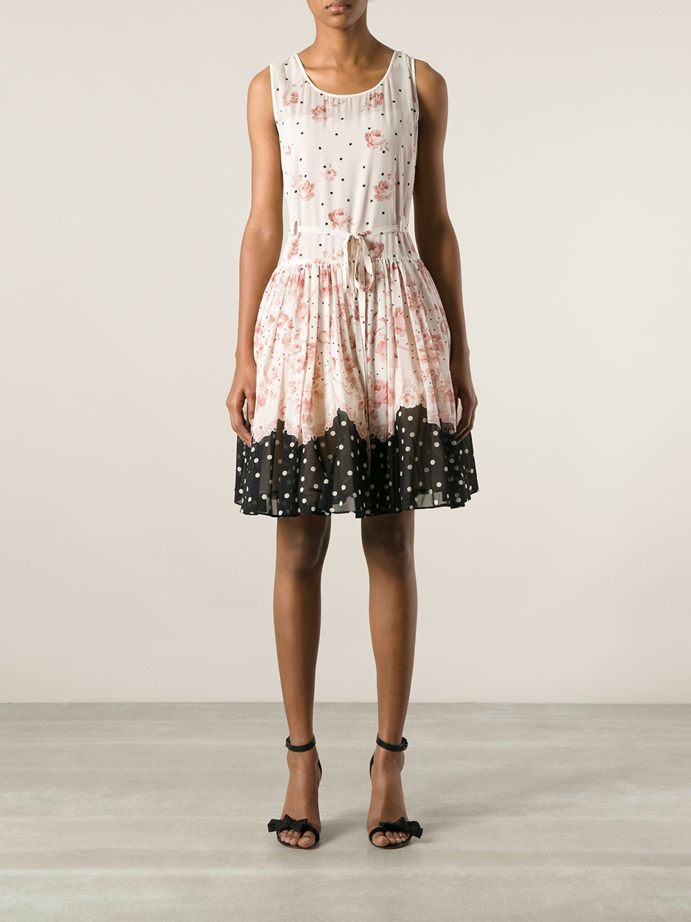 Lyst Red Valentino Floral Print Dress In White