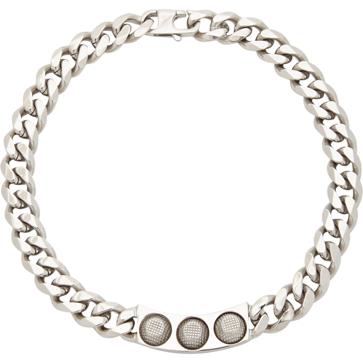 Balenciaga Studded Necklace in Silver | Lyst