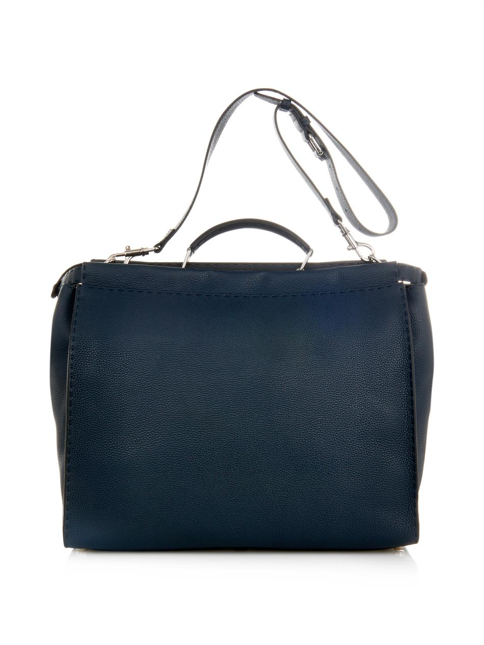 Fendi Peekaboo Large Leather Bag in Blue for Men | Lyst