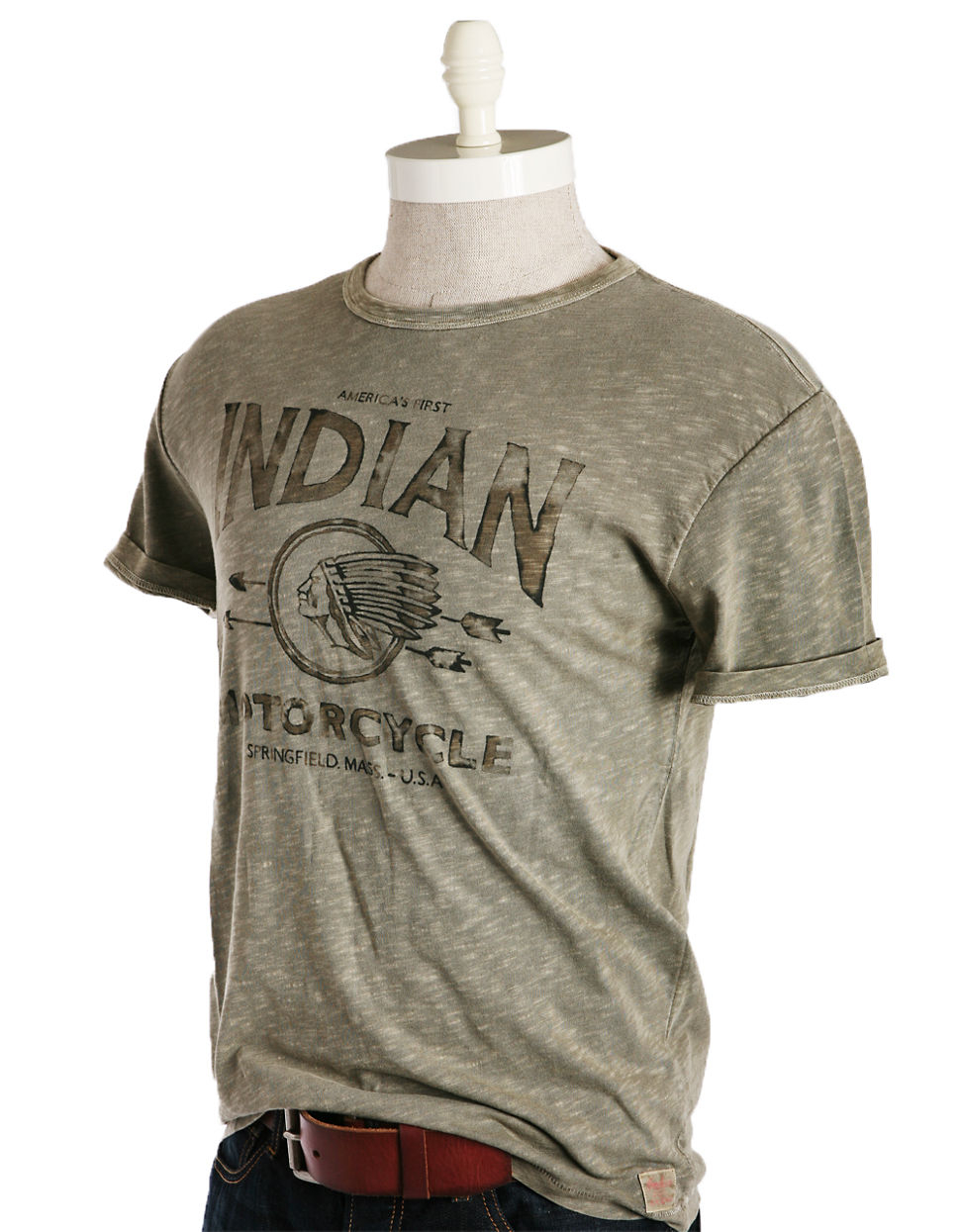 Lucky brand Vintage Indian Motorcycle T Shirt in Brown for Men Lyst
