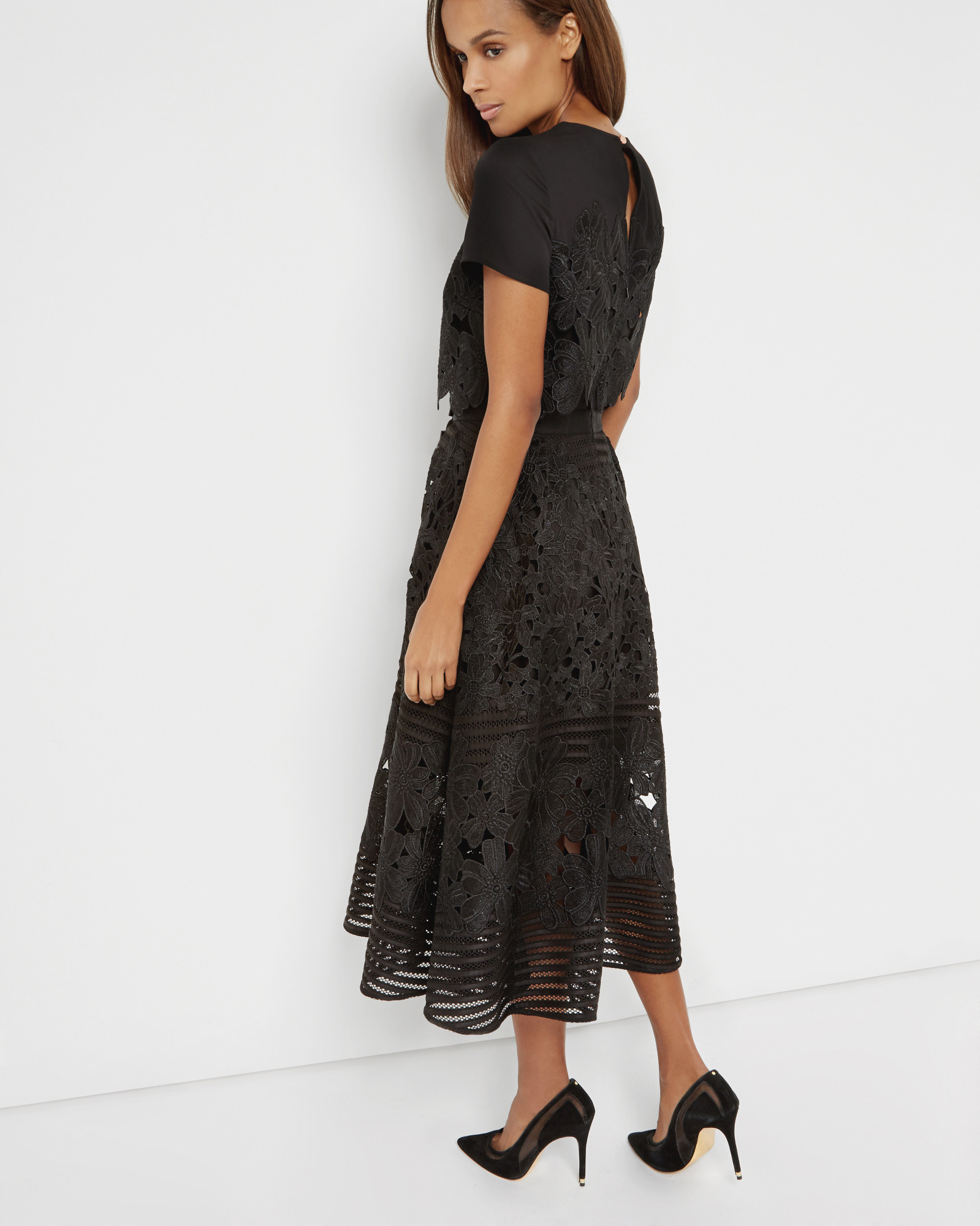 Black midi lace dress Black midi lace dress