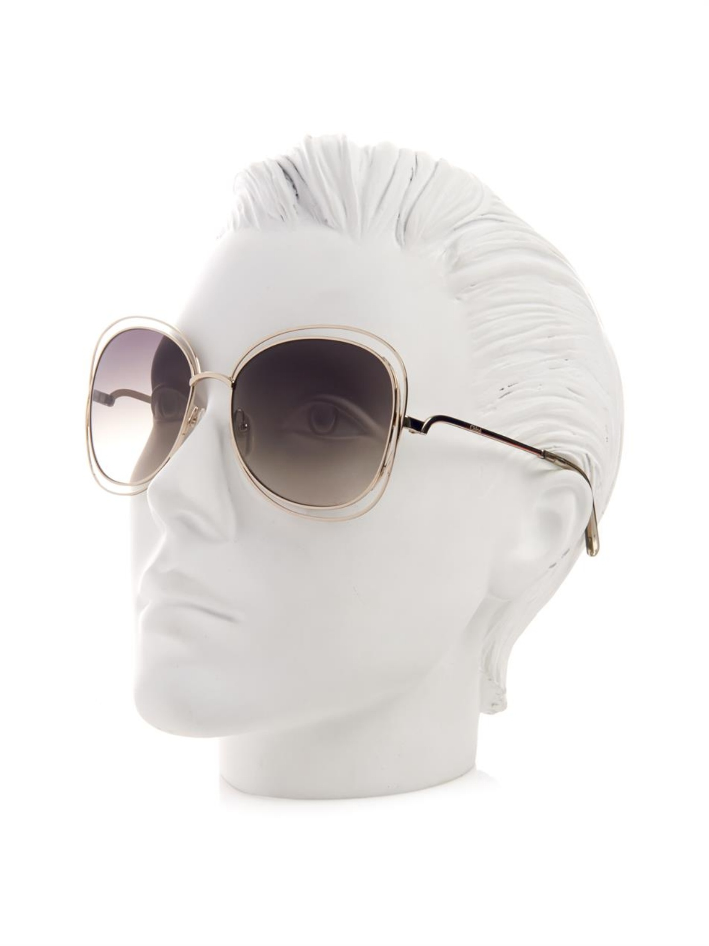 chloe carlina square sunglasses