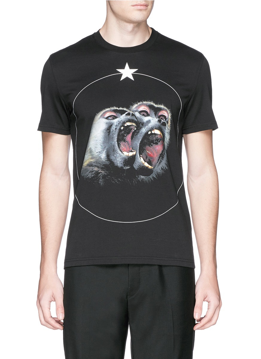 givenchy camo monkey t shirt