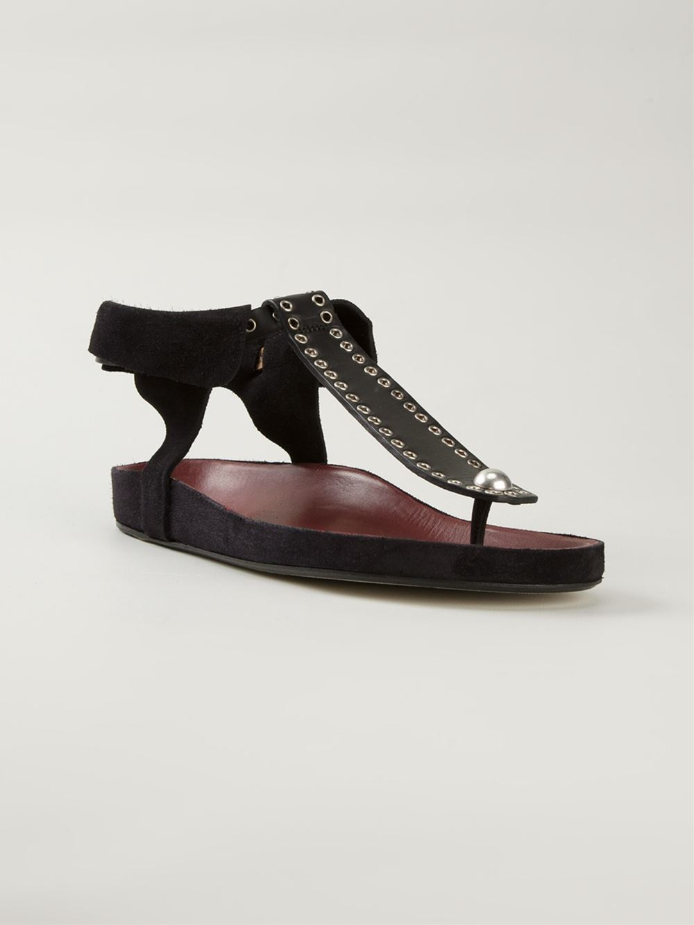 Isabel Marant 'Lapsy' Sandals in Black | Lyst