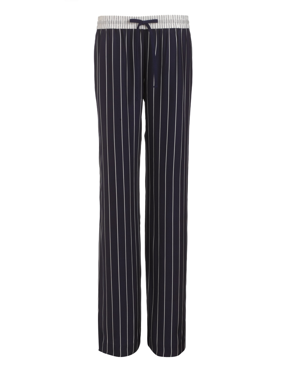 Joseph Silk Stripe Pyjama Trouser In Navy in Blue (NAVY) | Lyst