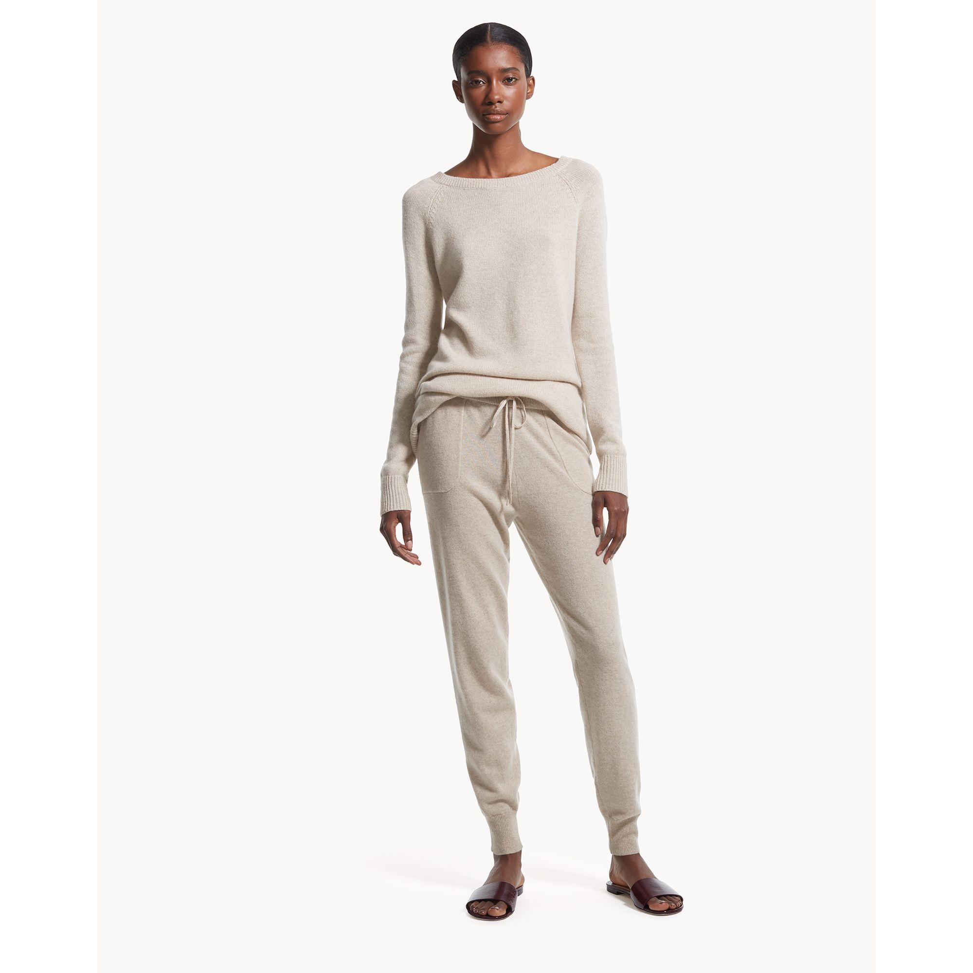 theory arleena cashmere knit joggers