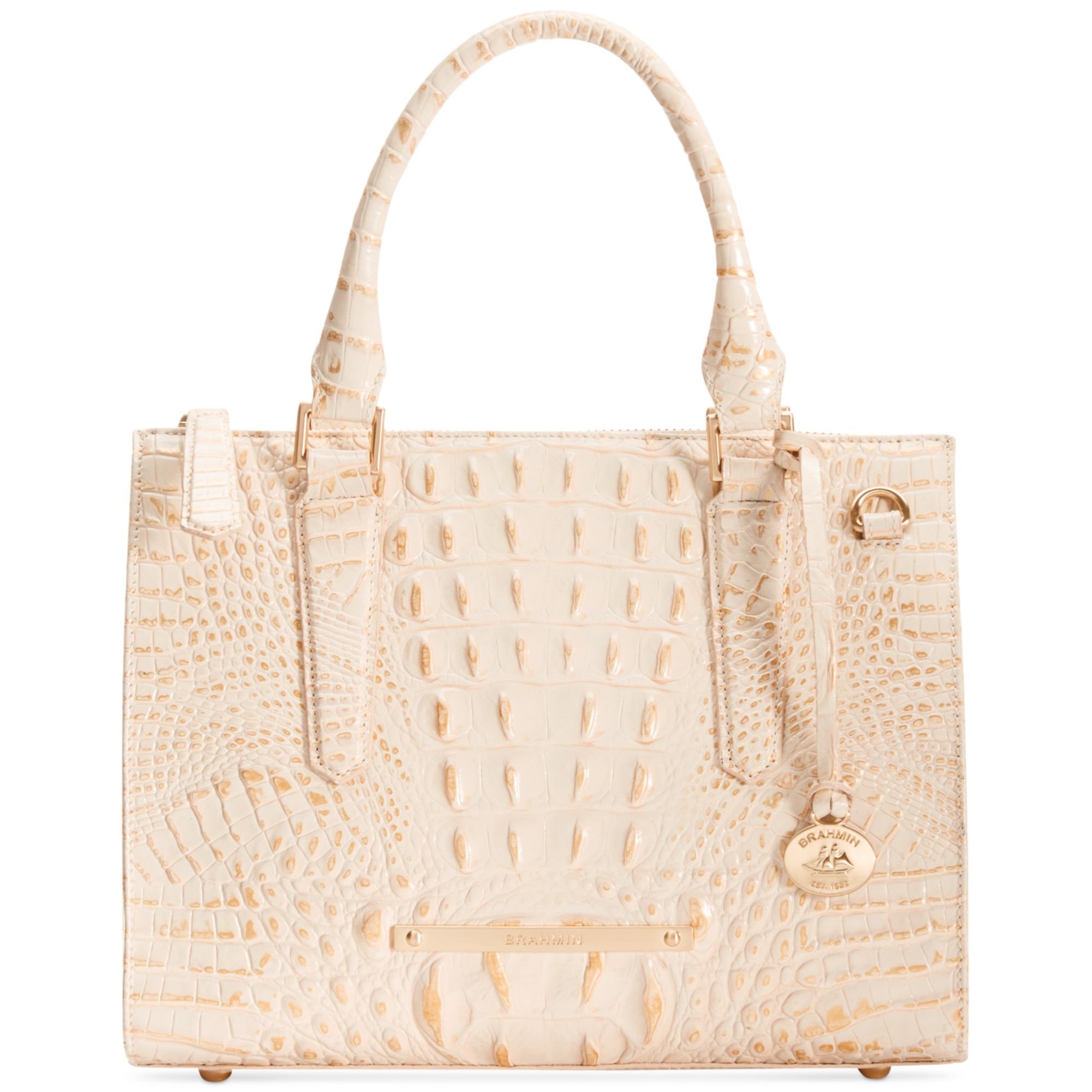 Brahmin Bali Melbourne Anywhere Convertible Satchel in Natural - Lyst