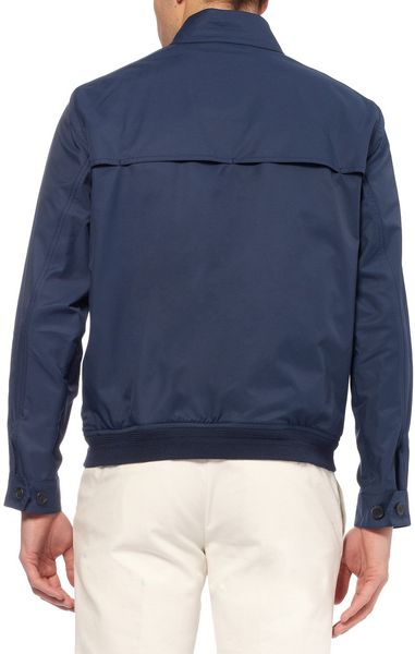 Dunhill Morris Cottonblend Bomber Jacket in Blue for Men | Lyst