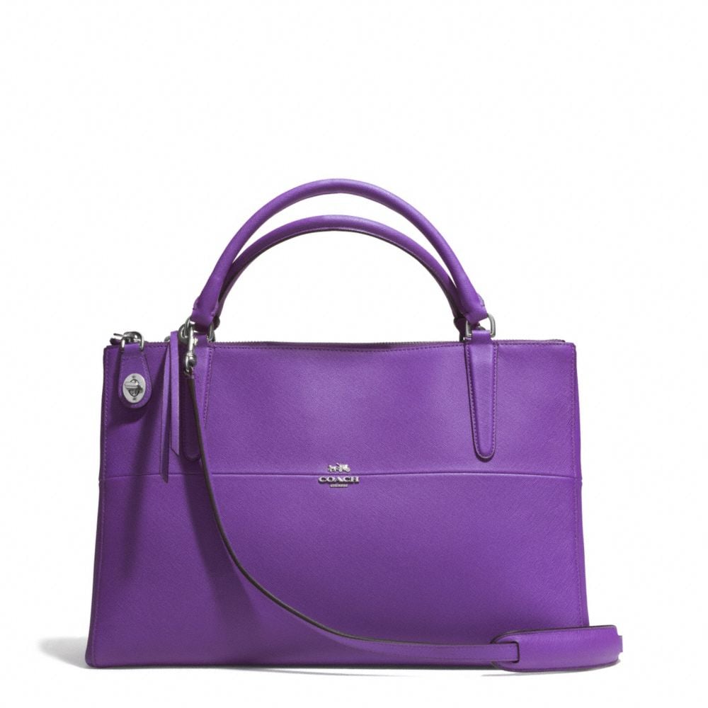 coach bag with purple lining