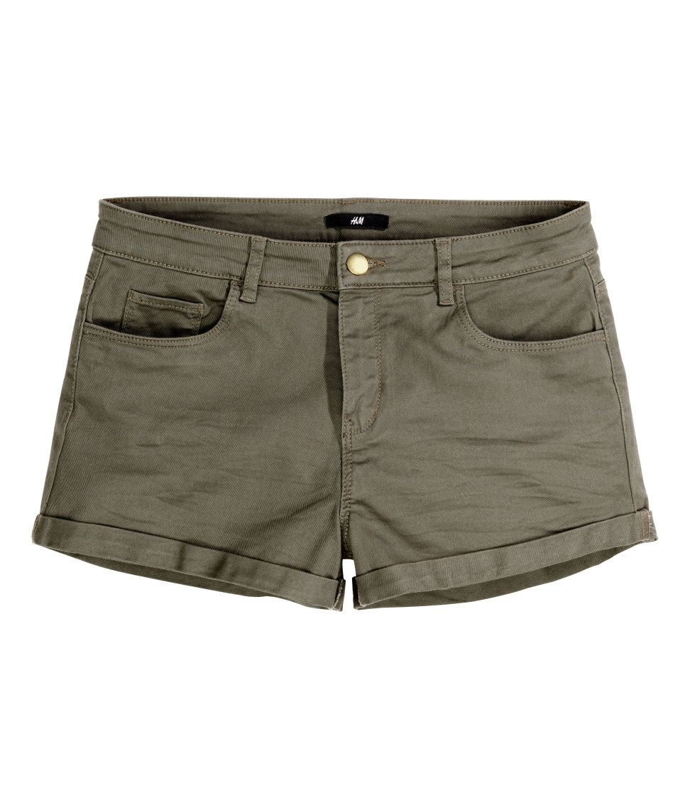 Lyst - H&M Short Twill Shorts in Natural