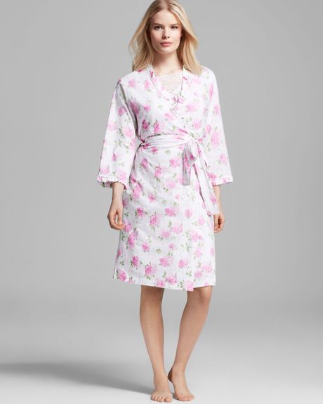 Lauren By Ralph Lauren Laurelton Floral Knit Short Robe in Floral ...