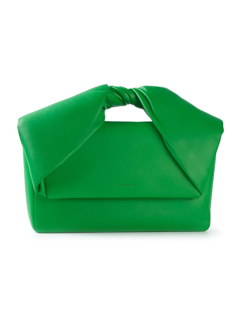 Lyst - JW Anderson Twisted Handle Clutch in Green