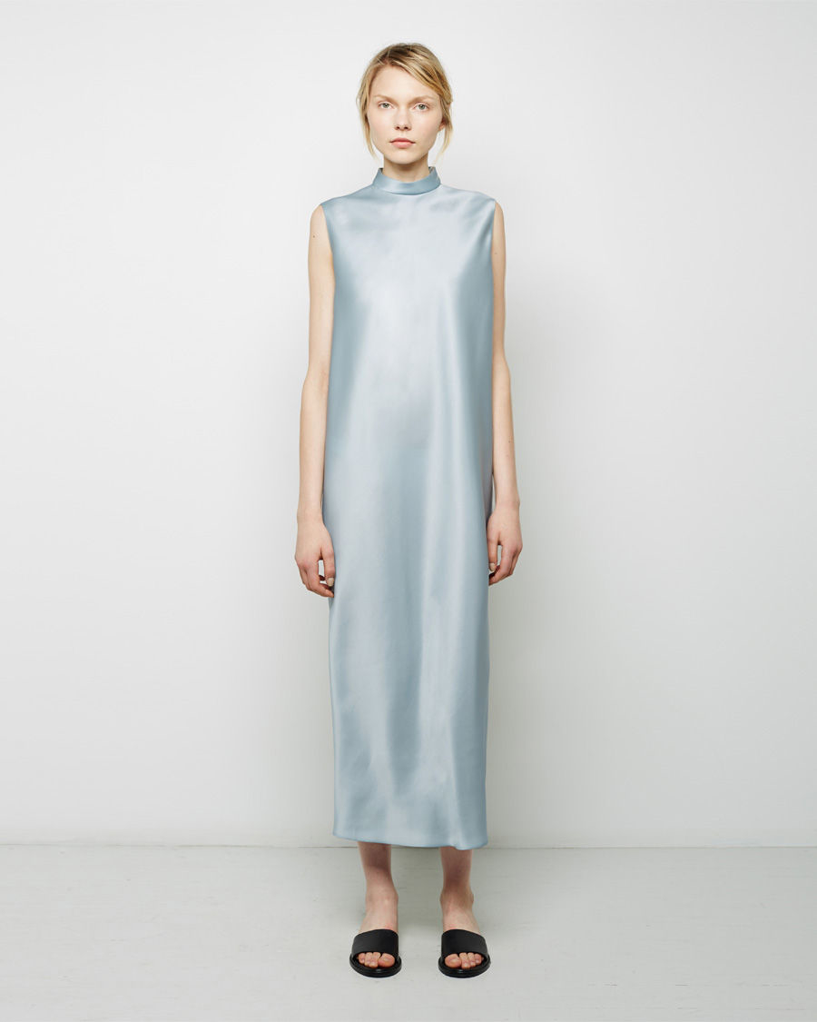 Lyst The Row Laue Silk Dress In Blue Gallery