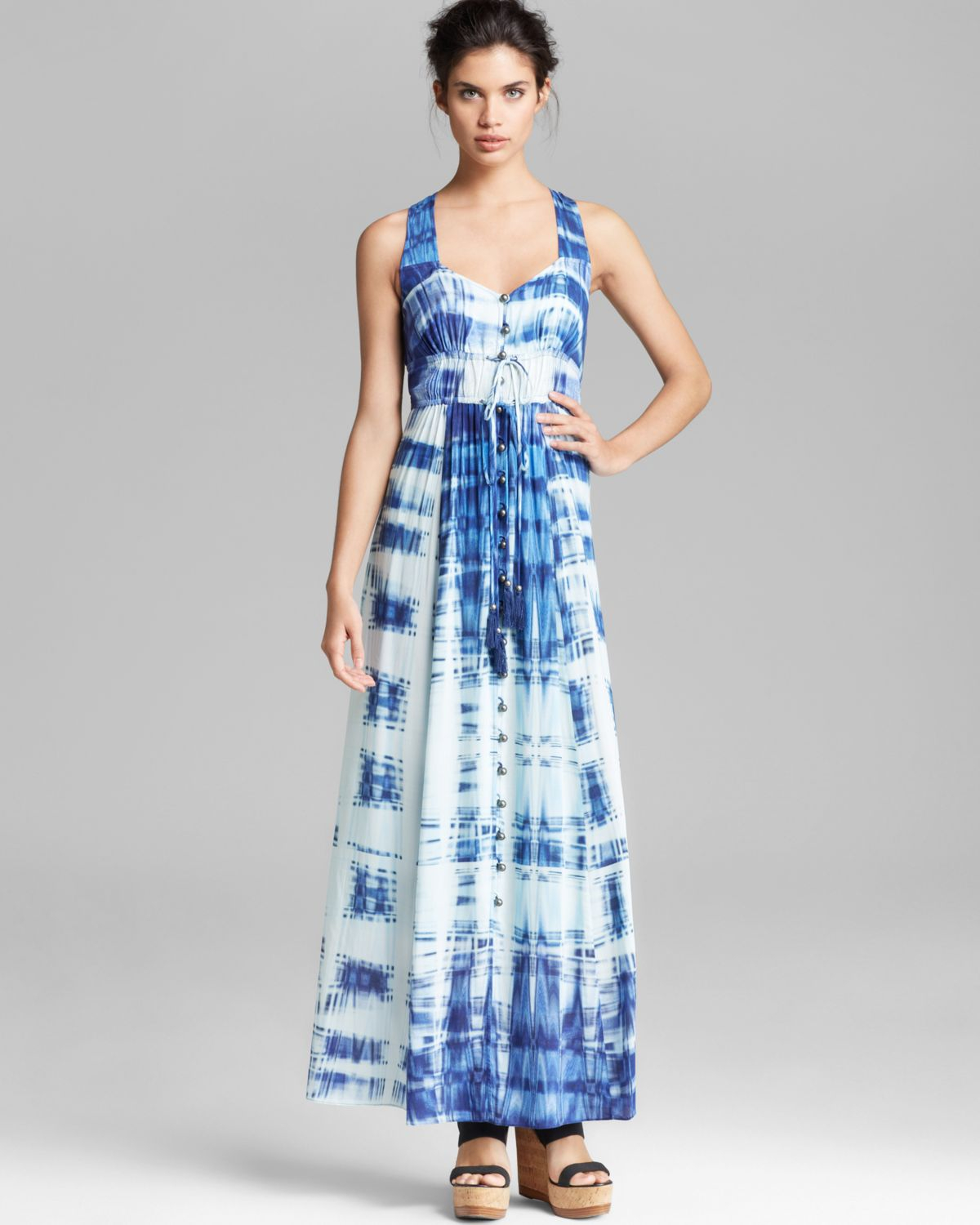 Lyst Plenty By Tracy Reese Maxi Dress Tie Dye In Blue Gallery