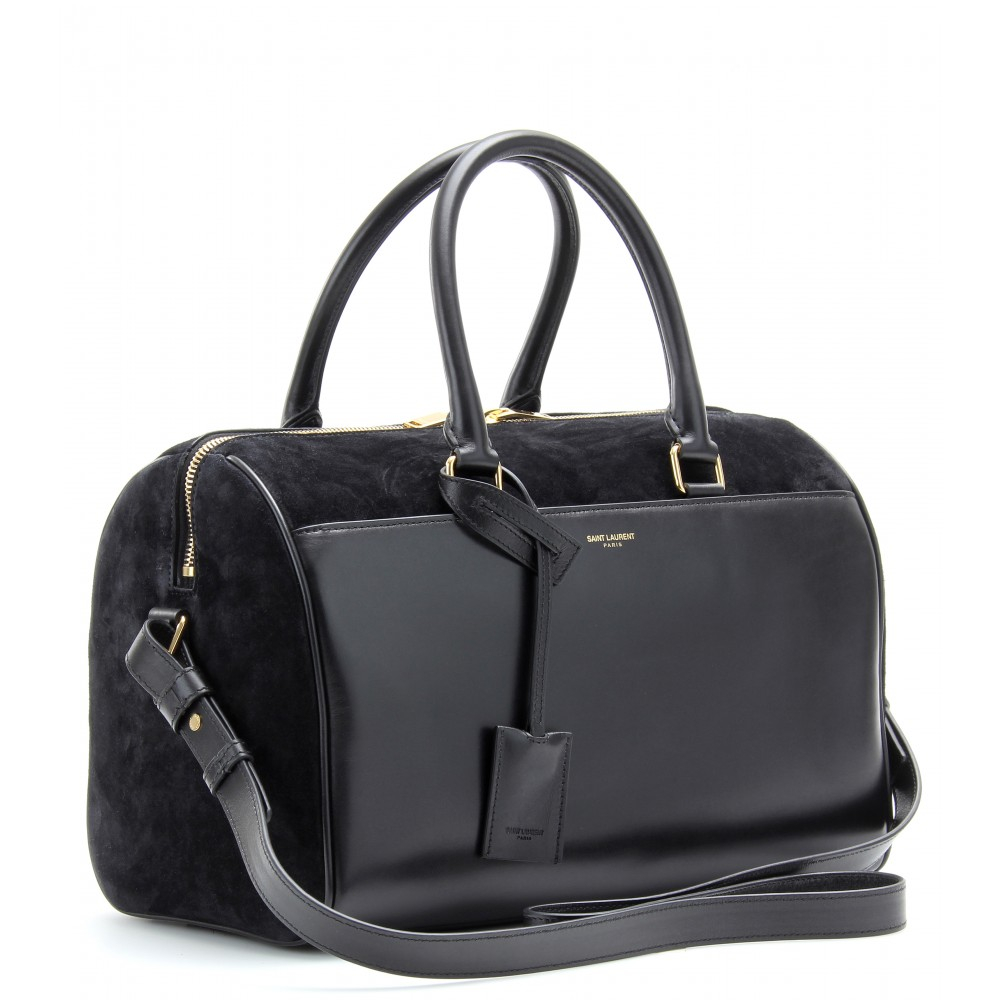 Lyst - Saint Laurent Duffle 6 Leather And Suede Bowling Bag in Black