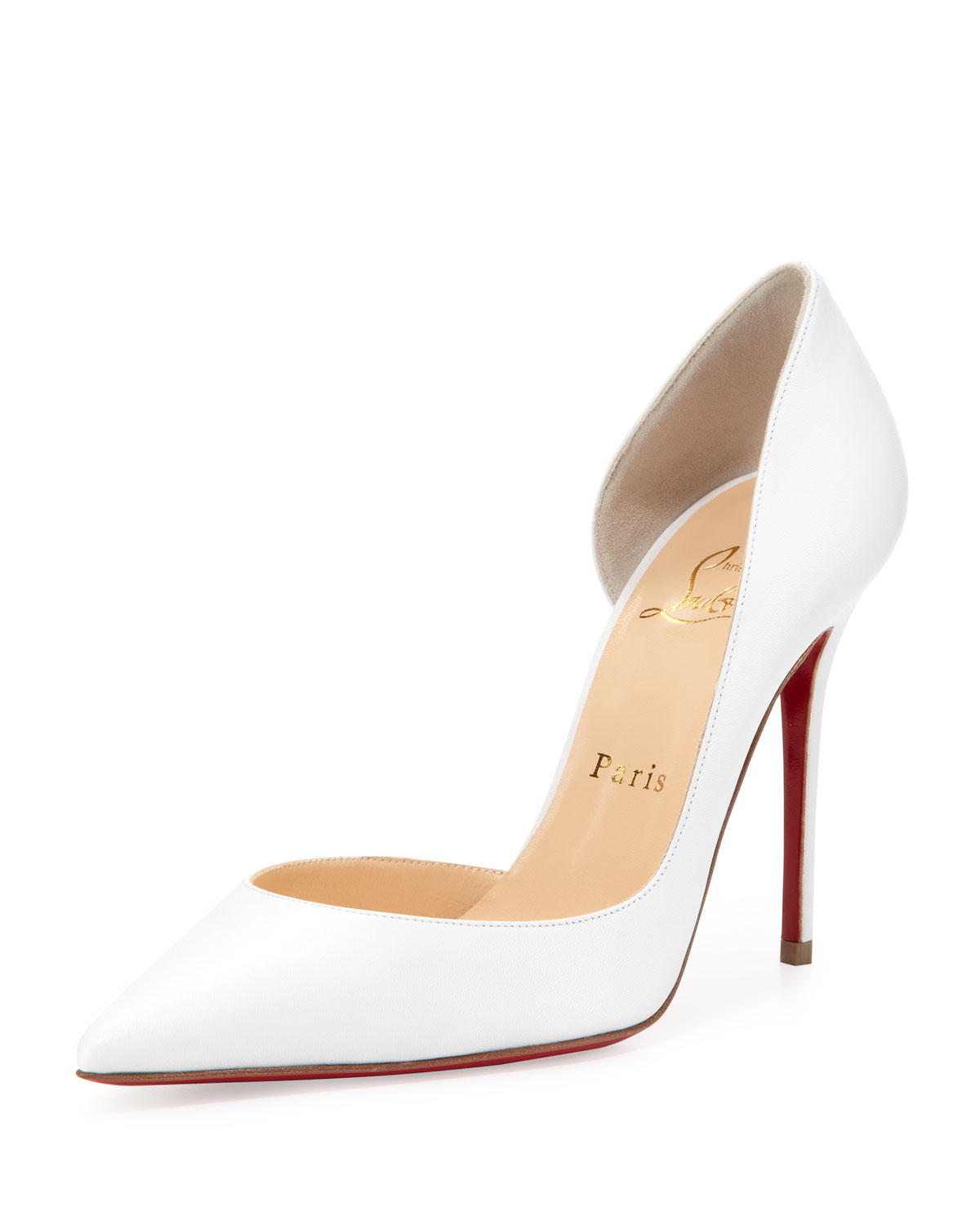 louboutin prices - Christian louboutin Iriza Red Sole Half-dorsay Pump in Red (WHITE ...