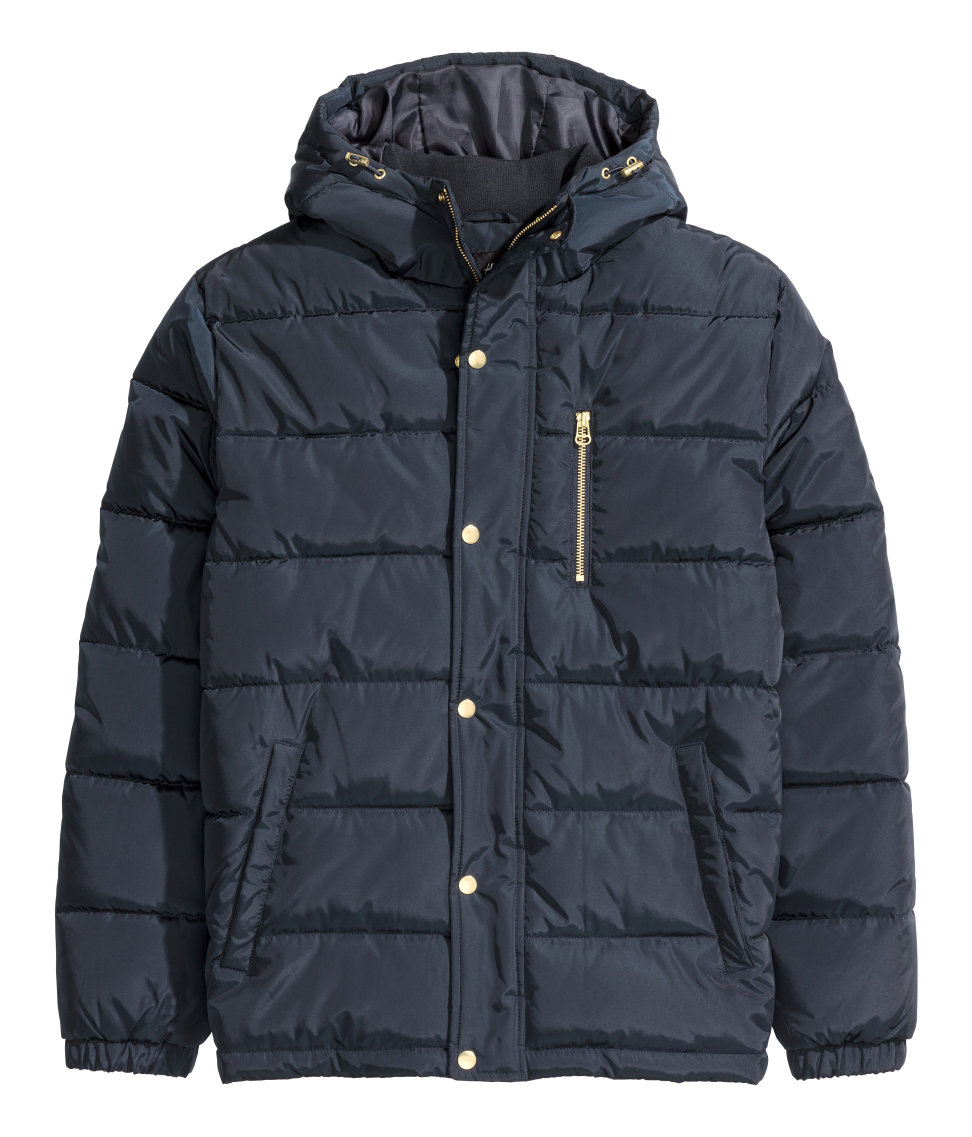 Lyst - H&M Padded Jacket in Blue for Men