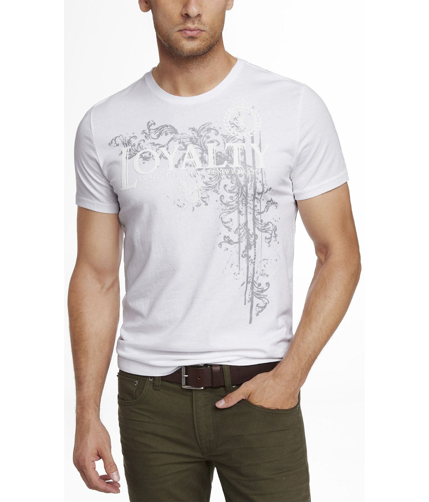 Express Classic Graphic Tee - Swirling Loyalty in White for Men | Lyst