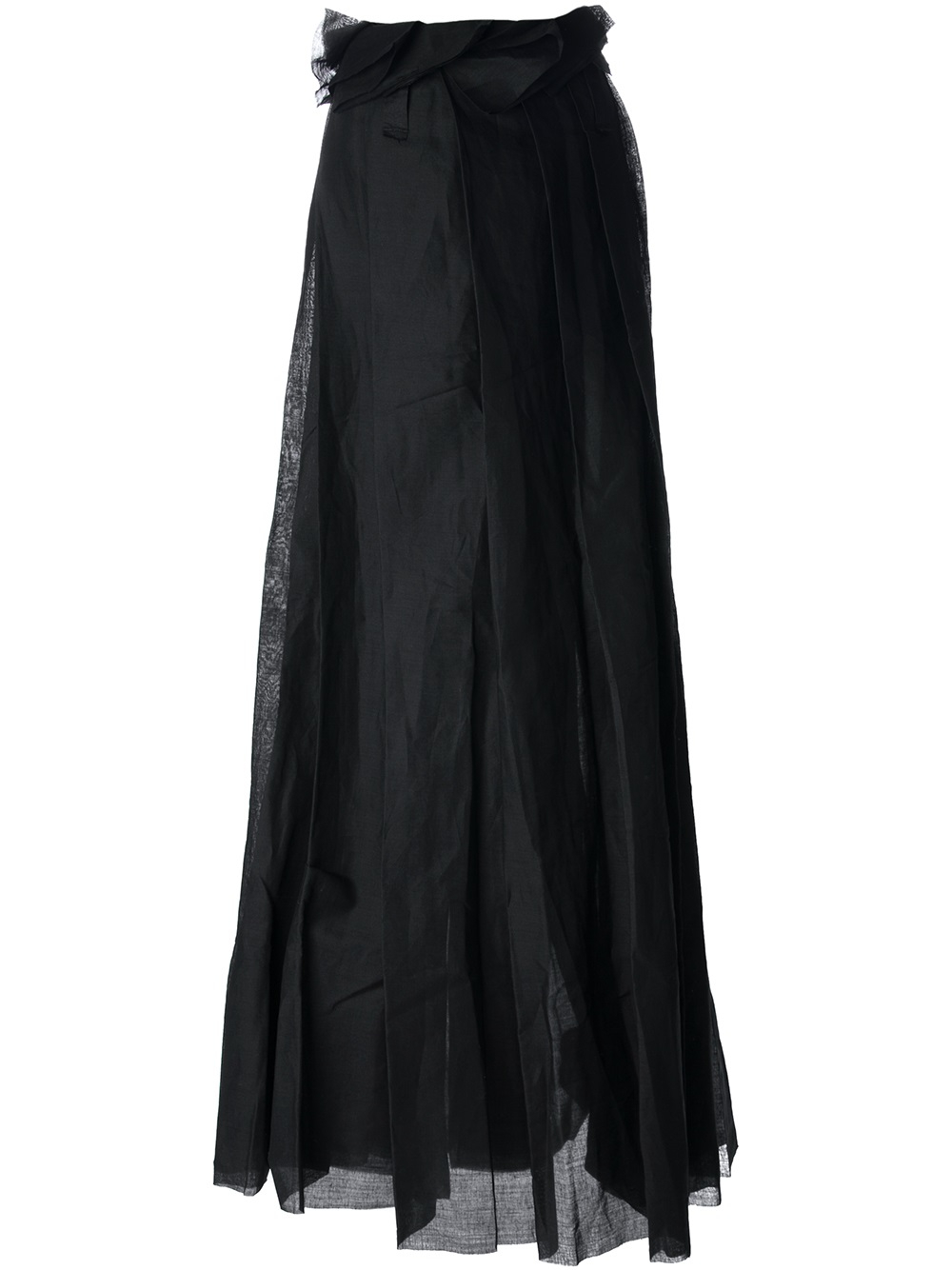 Yang Li Big Pleated Skirt in Black | Lyst