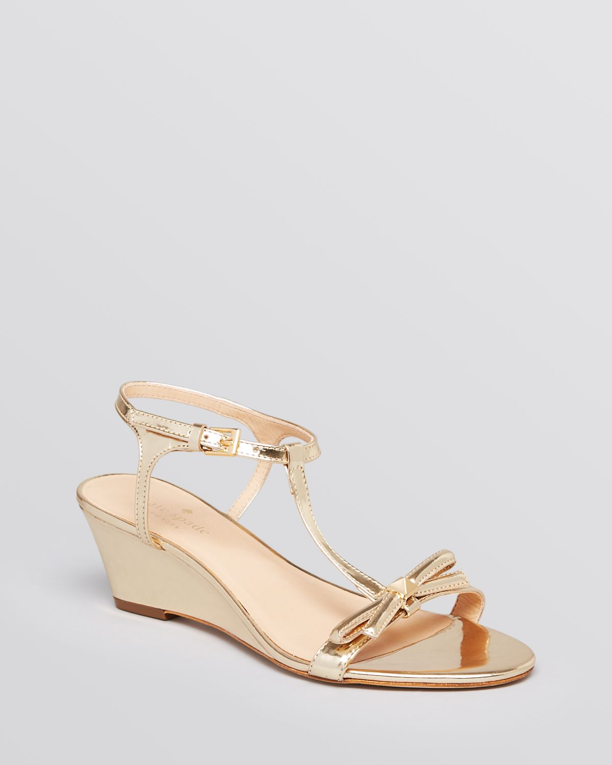 Lyst - Kate Spade New York Wedge Sandals Donna T Strap in Metallic