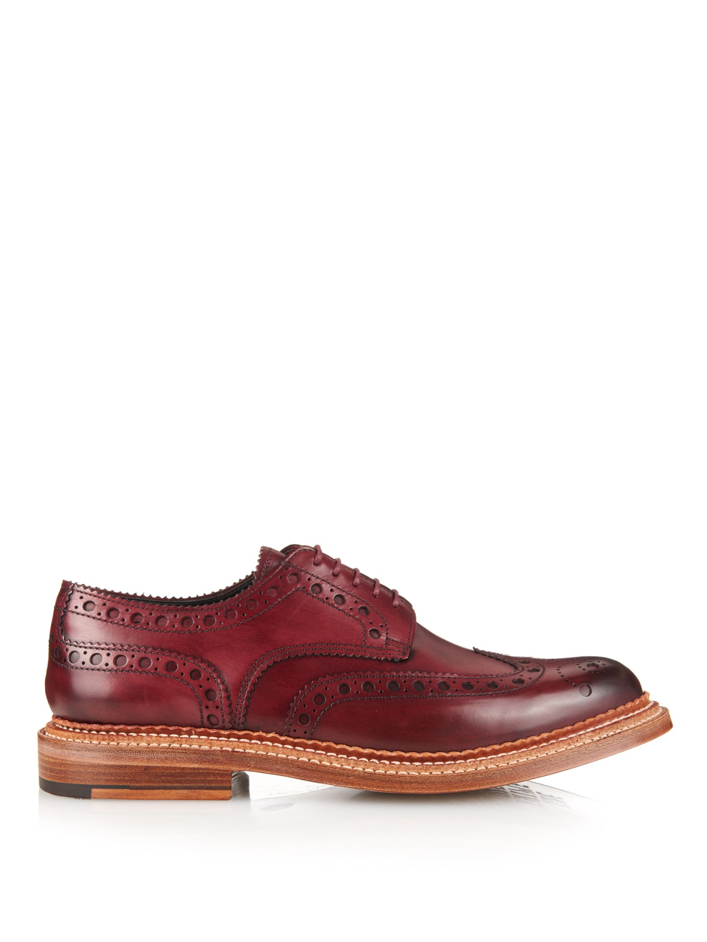 Lyst - Foot The Coacher Archie Leather Brogues in Red for Men