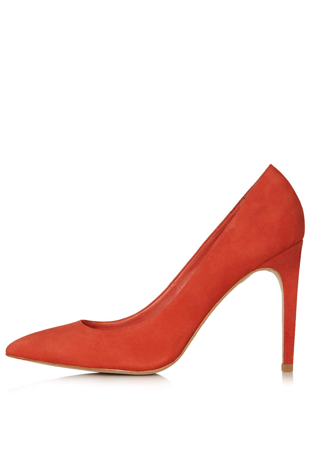 Topshop Womens Glory Suede High Heel Shoes Orange in Orange | Lyst