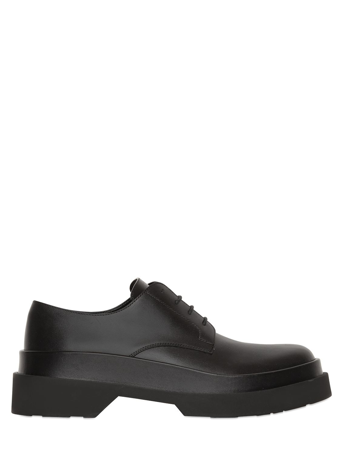 Lyst - Jil Sander 40mm Leather Platform Derby Shoes in Black for Men
