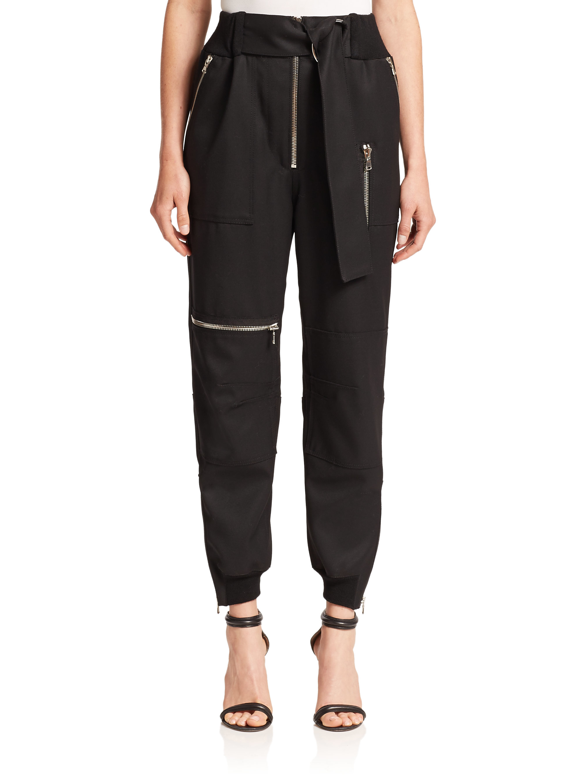 Lyst - 3.1 Phillip Lim Wool Flight Pants in Black