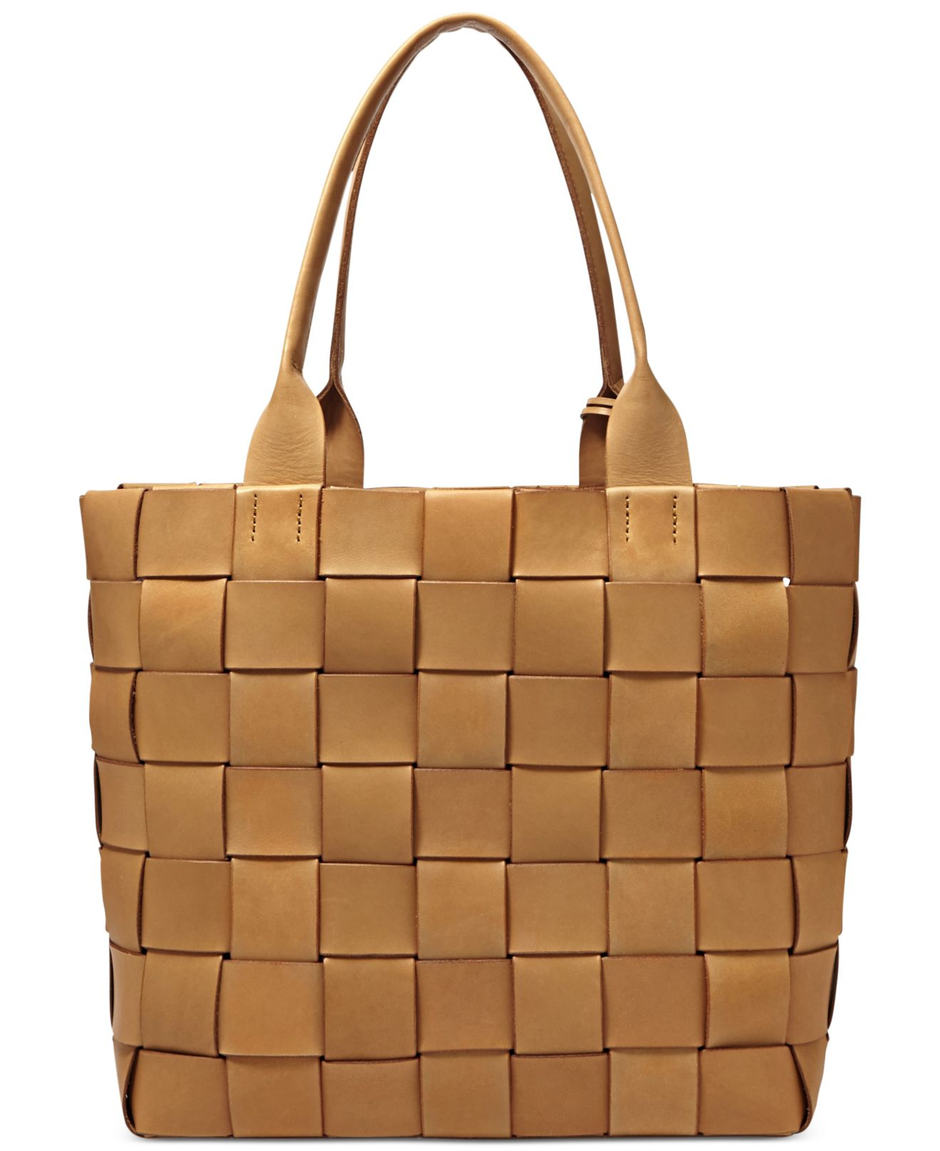 Lyst - Skagen Denmark Anja Woven Leather Tote in Brown