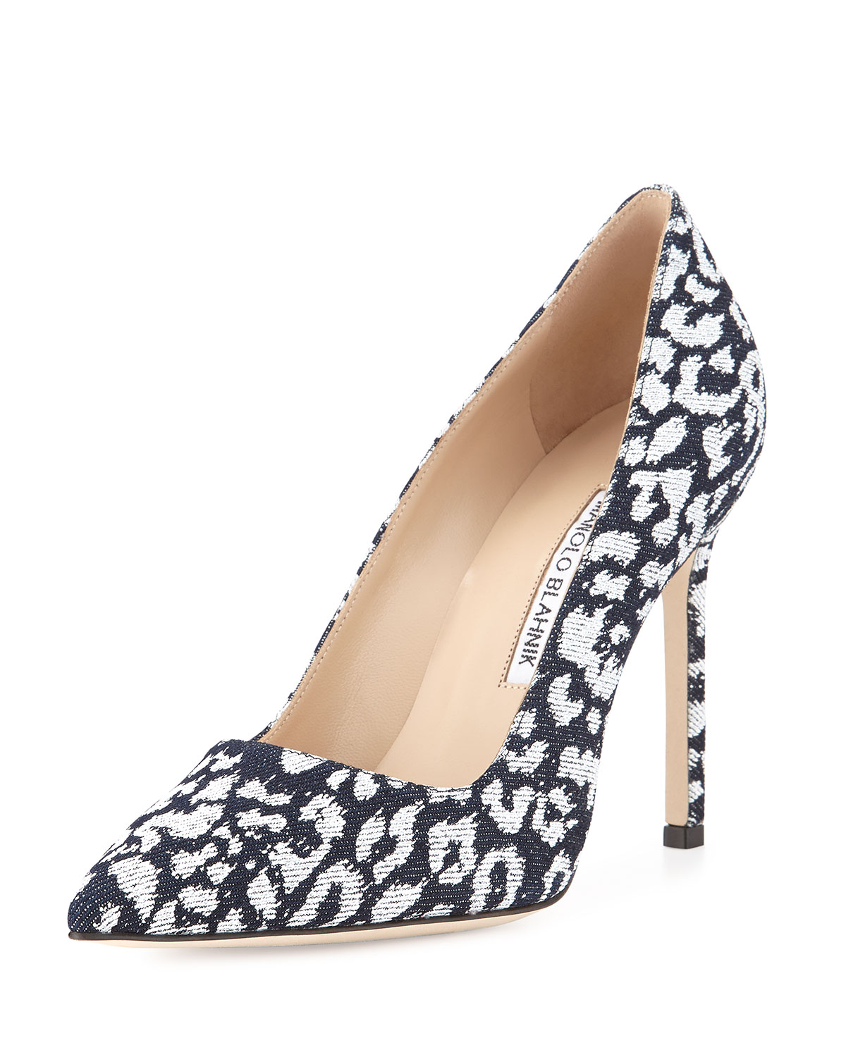 Lyst - Manolo Blahnik Bb Leopard-Print Pump in Blue