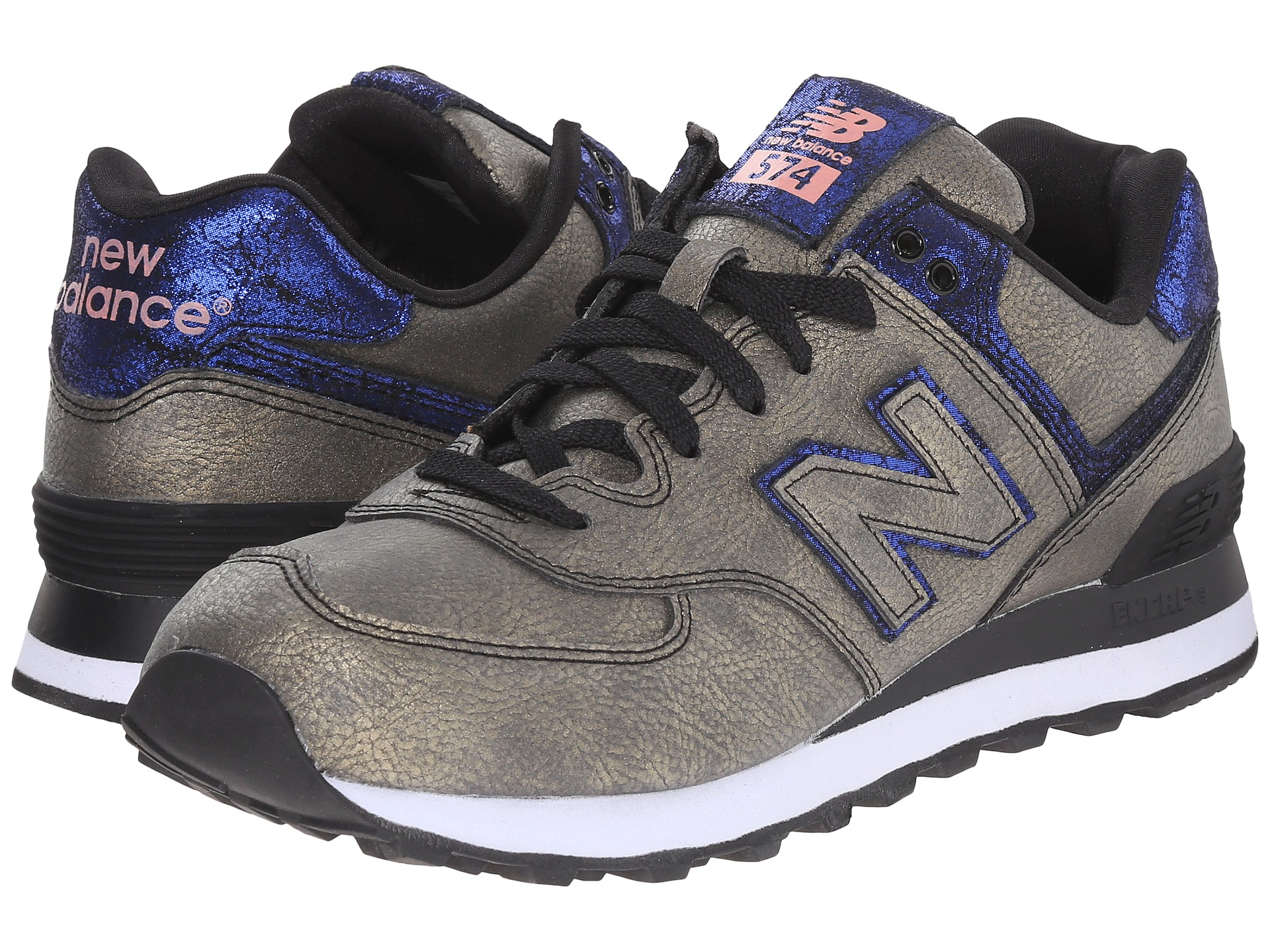 Womens Shoes New Balance Classics WL574 Black/Purple Synthetic Womens Shoes New Balance Classics WL574 Black/Purple Synthetic
