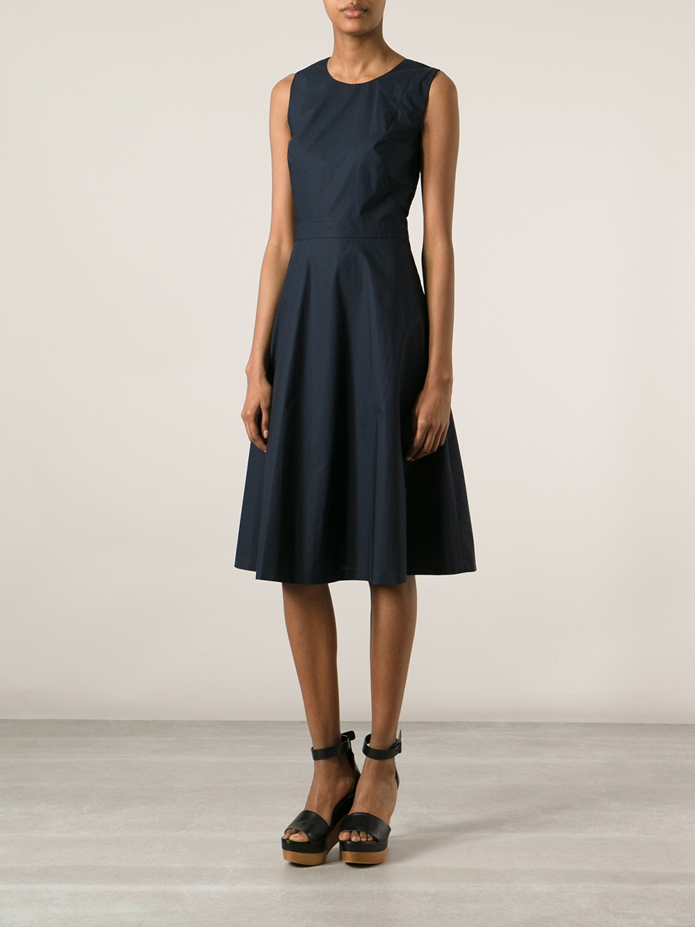 Lyst - Sofie D'Hoore Flared Shift Dress in Blue