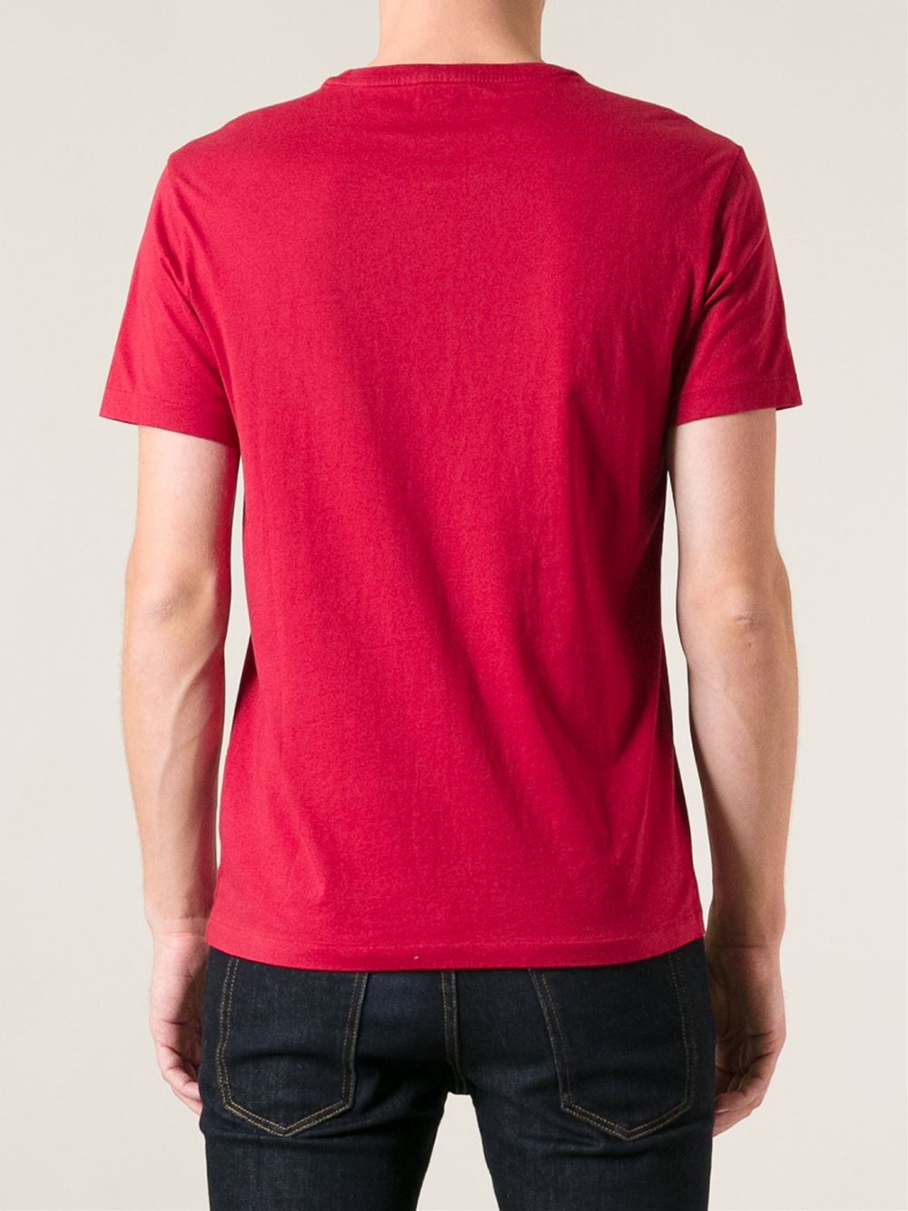Lyst - Polo Ralph Lauren Embroidered Logo T-Shirt in Red for Men