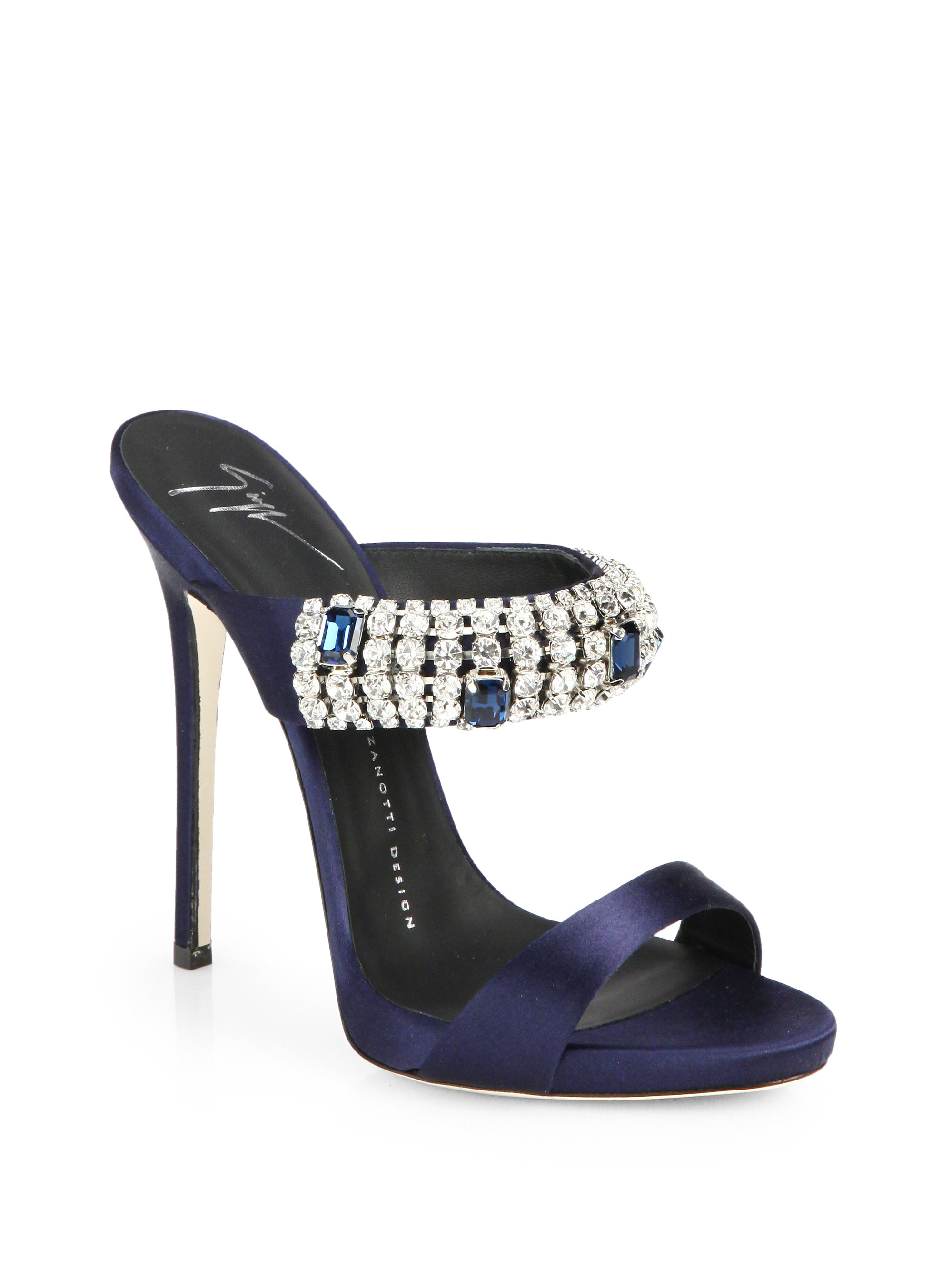 satin mule heels
