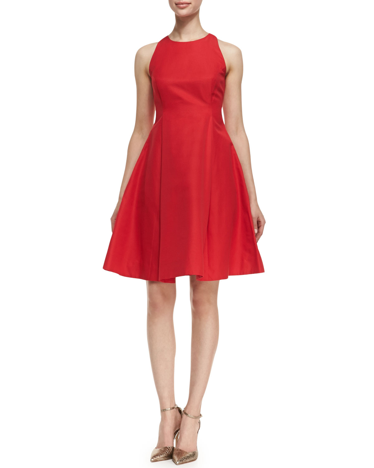 Kate Spade Angelika Sleeveless Fitandflare Dress Lacquer Red in Red ...