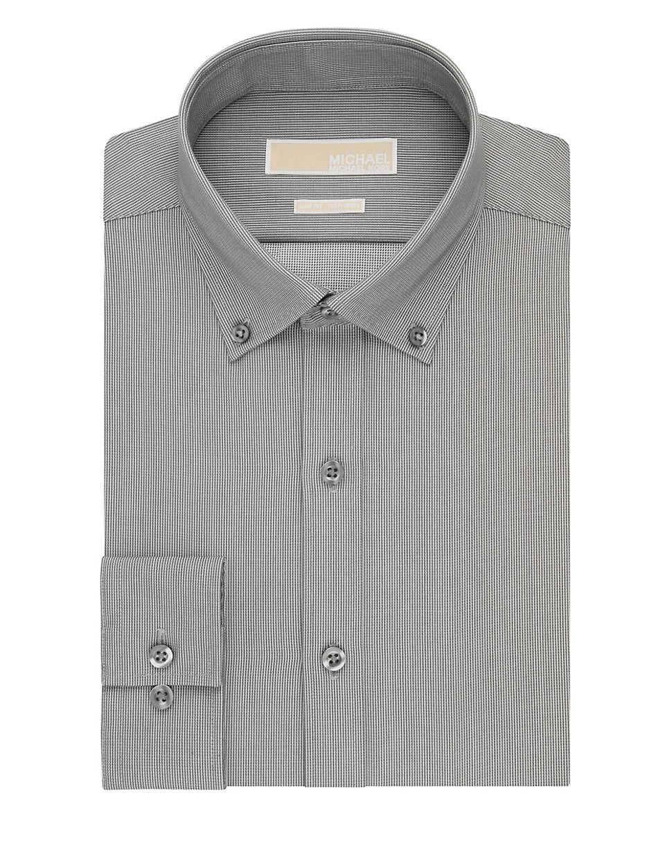 Michael kors Striped Dress Shirt in Gray for Men (Grey) | Lyst